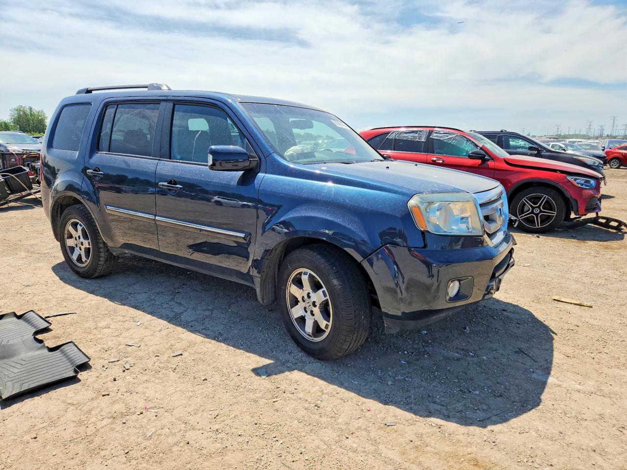 2011 Honda Pilot Touring Blue vin: 5FNYF4H99BB024832