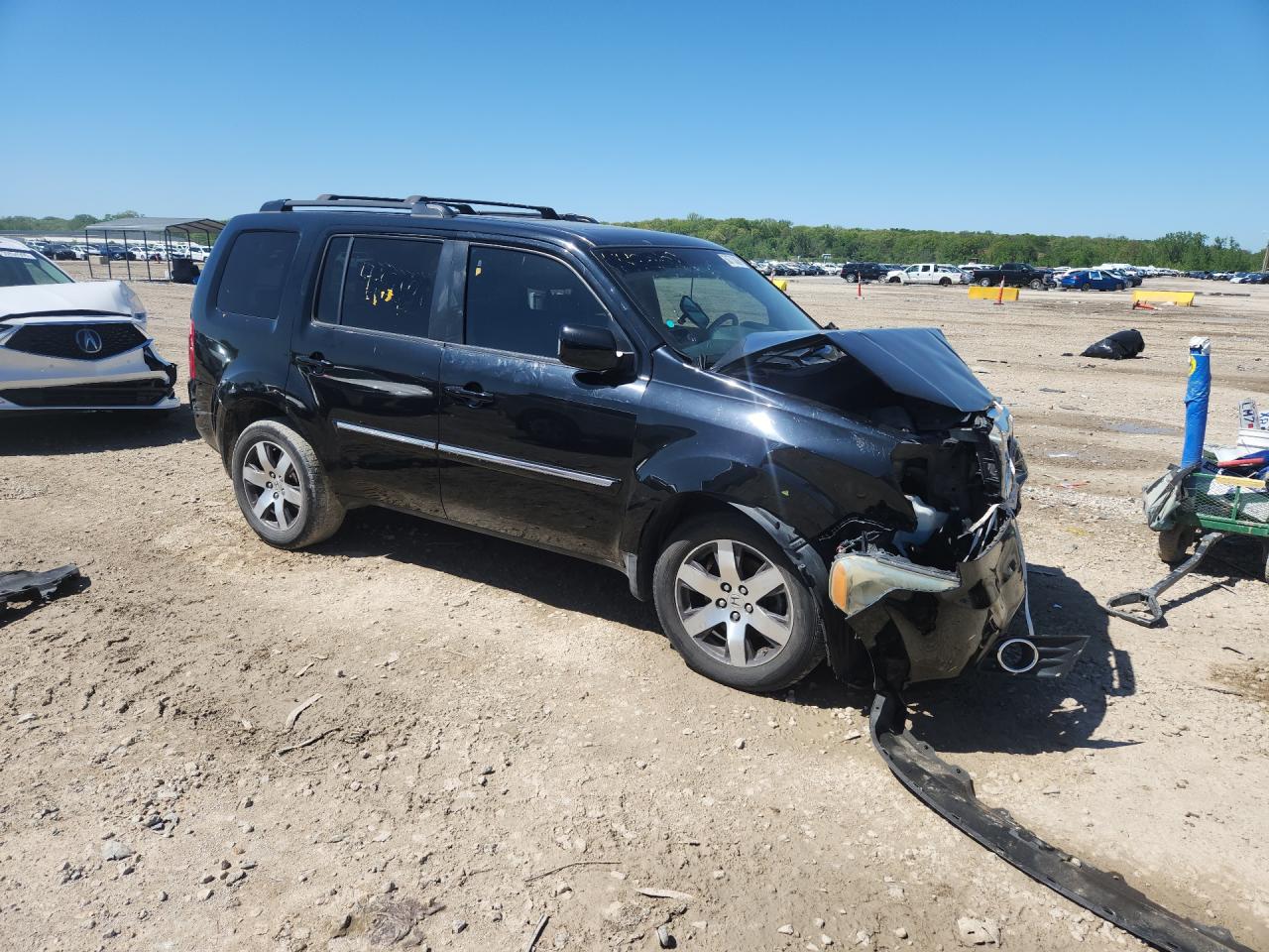 2012 Honda Pilot Touring Black vin: 5FNYF4H99CB034732