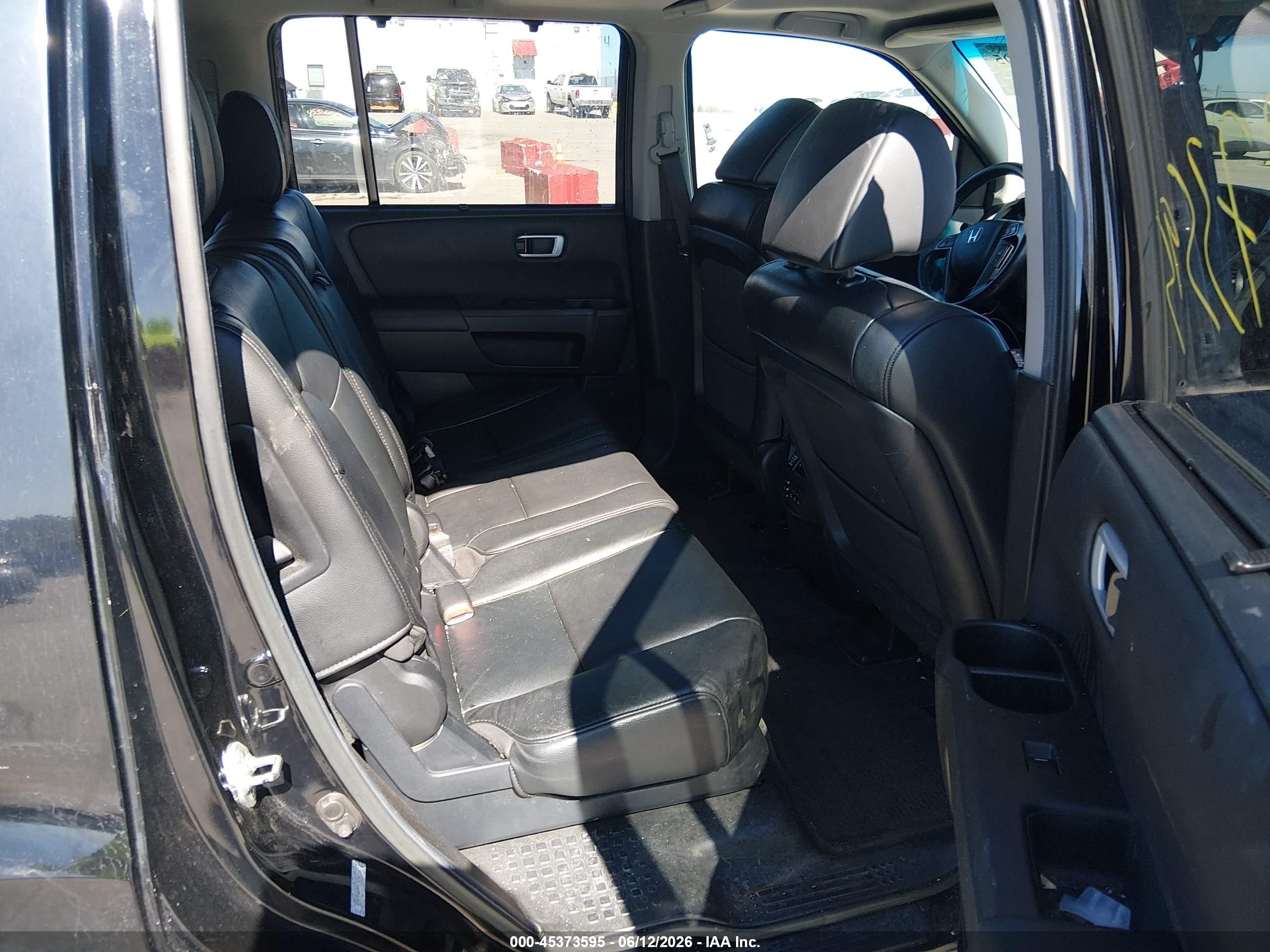 2012 Honda Pilot Touring Black vin: 5FNYF4H99CB052163