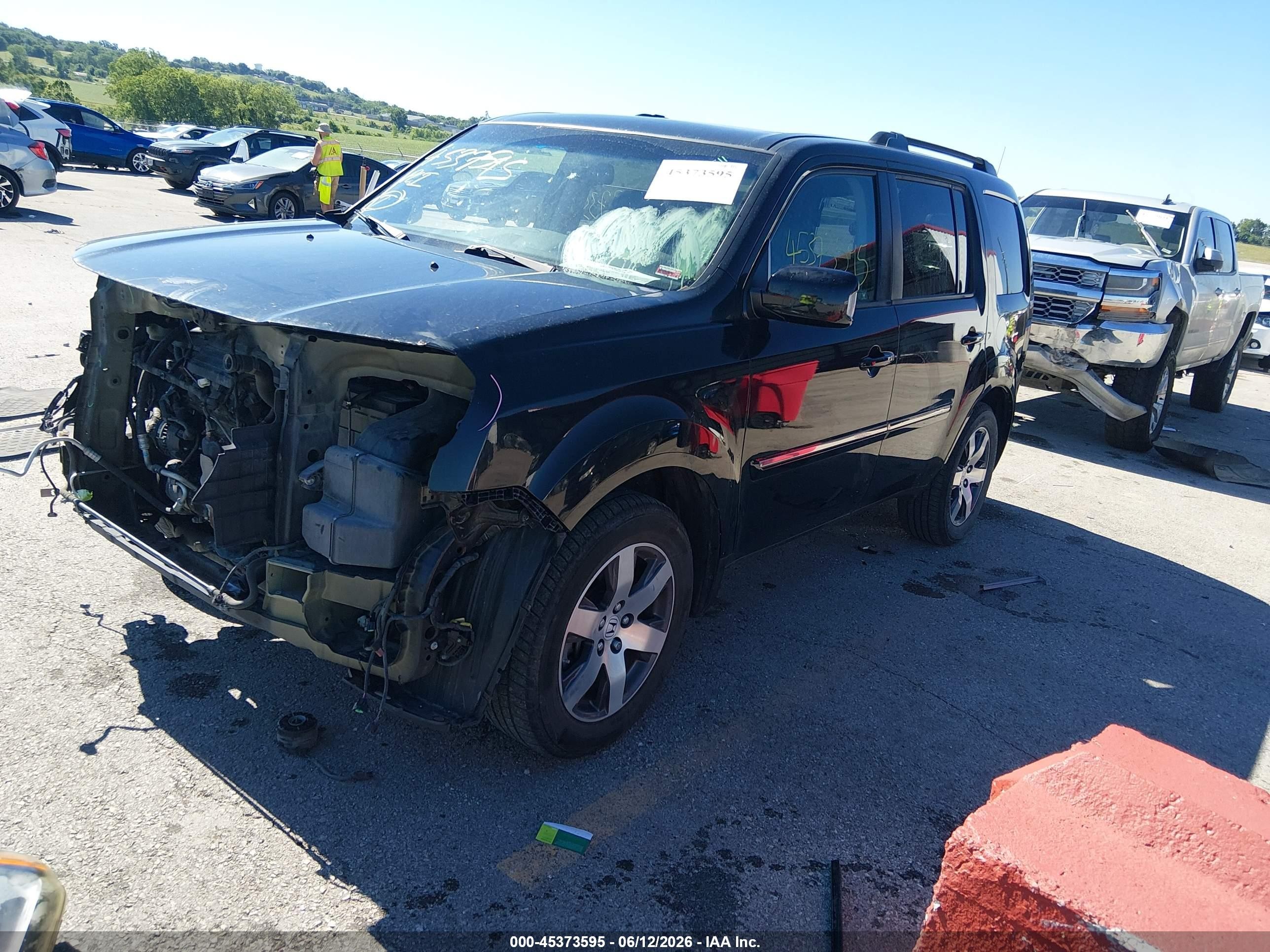 2012 Honda Pilot Touring Black vin: 5FNYF4H99CB052163