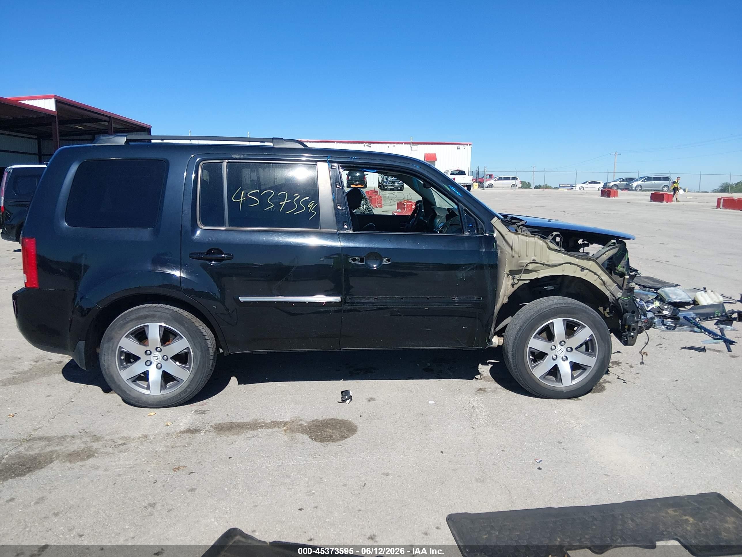 2012 Honda Pilot Touring Black vin: 5FNYF4H99CB052163