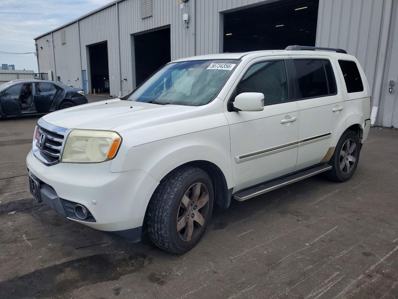 2012 Honda Pilot Touring White vin: 5FNYF4H99CB055256