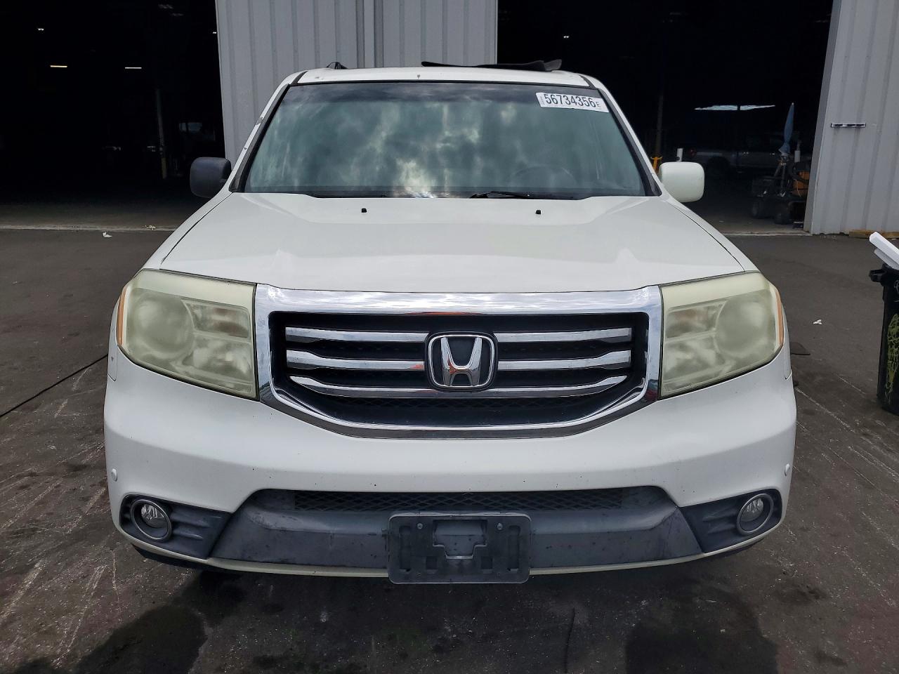 2012 Honda Pilot Touring White vin: 5FNYF4H99CB055256