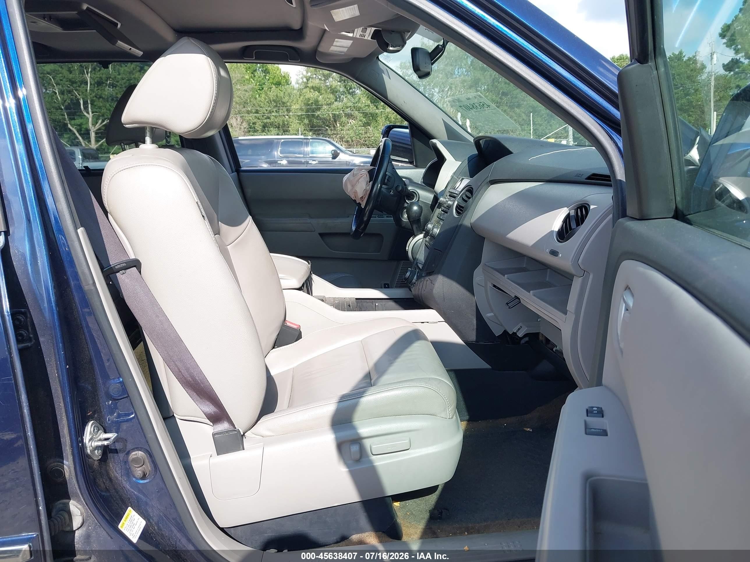 2013 Honda Pilot Touring Blue vin: 5FNYF4H99DB063424