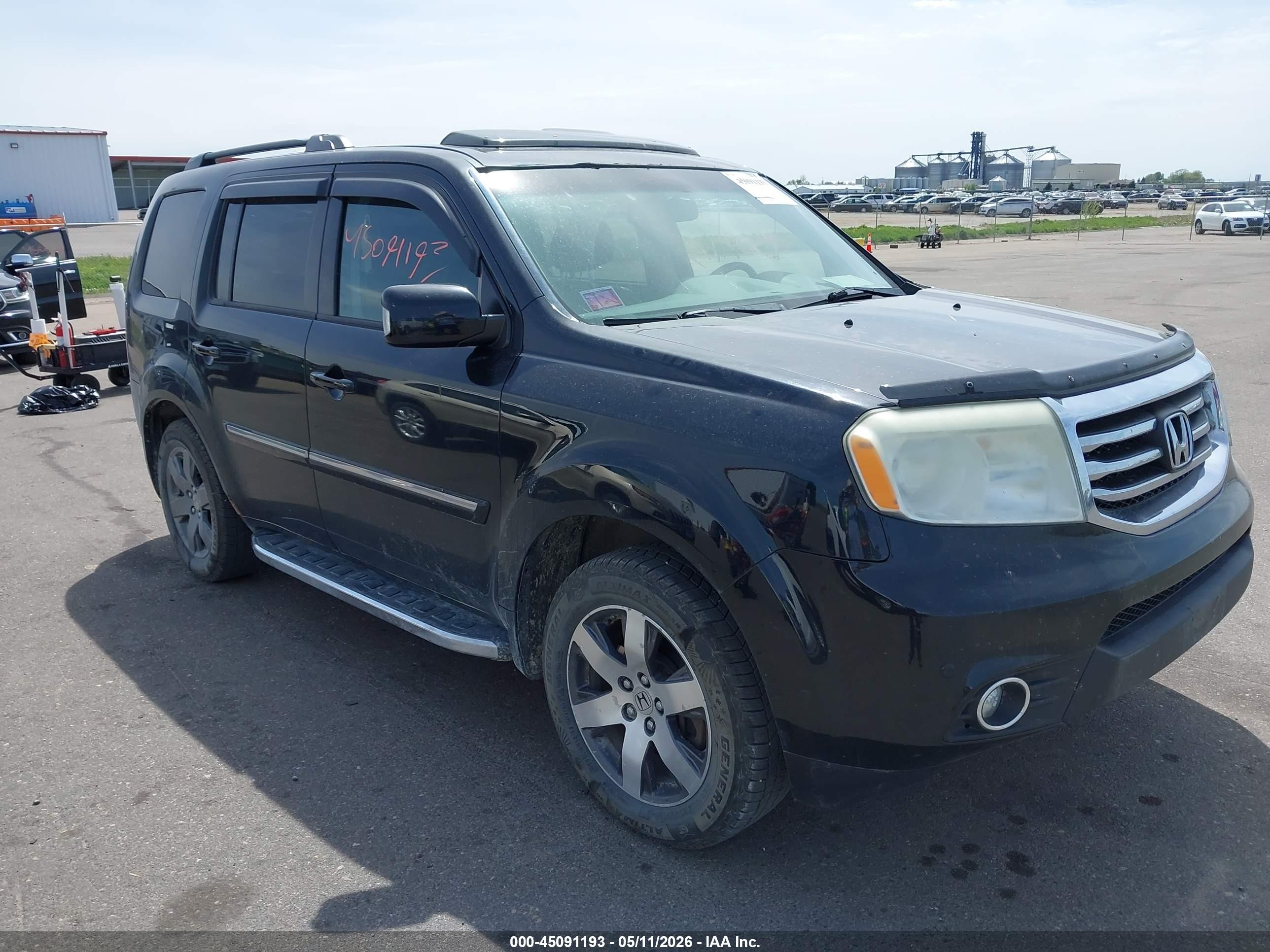 2013 Honda Pilot Touring Black vin: 5FNYF4H99DB503612