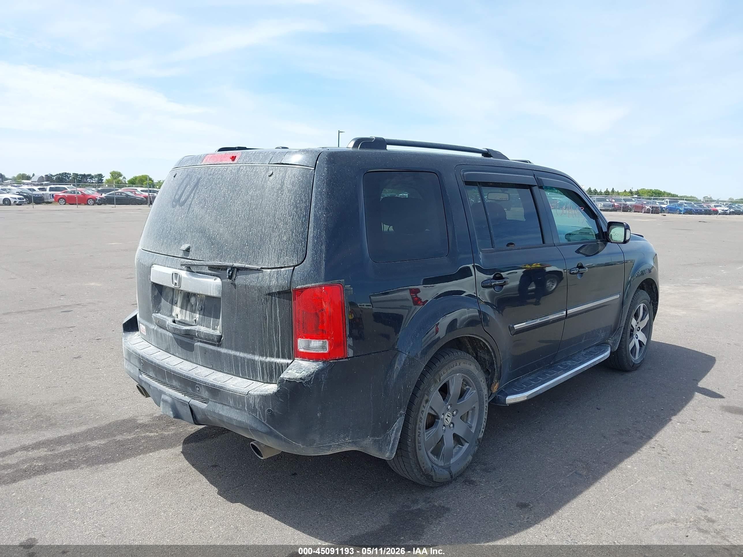 2013 Honda Pilot Touring Черный vin: 5FNYF4H99DB503612