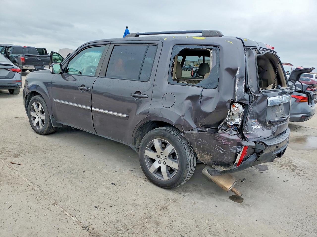 2014 Honda Pilot Touring Коричневый vin: 5FNYF4H99EB031767