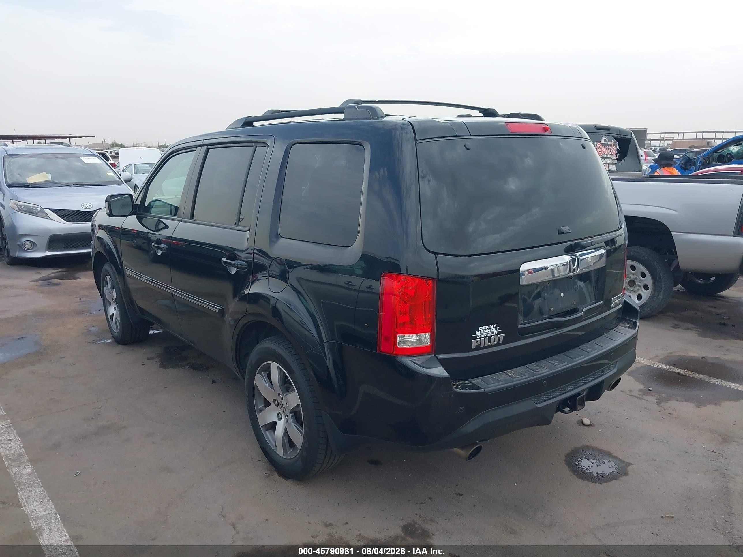 2015 Honda Pilot Touring Black vin: 5FNYF4H99FB031348