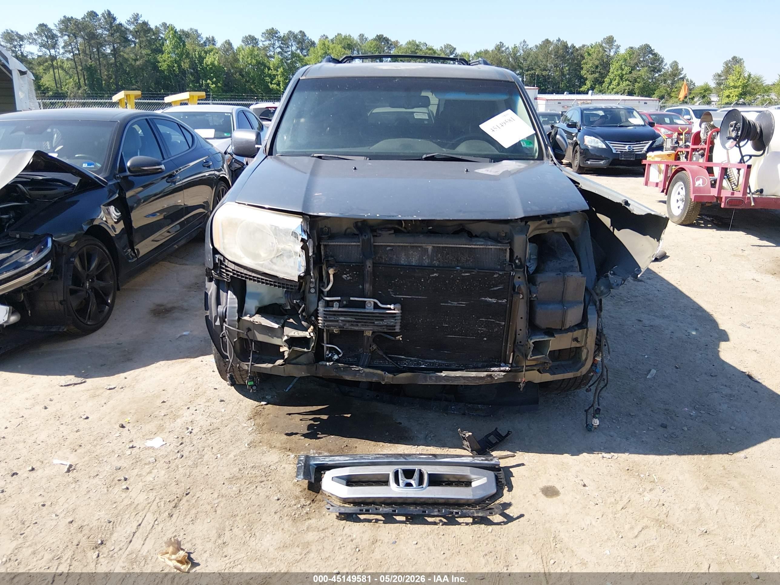 2011 Honda Pilot Touring Gray vin: 5FNYF4H9XBB012589