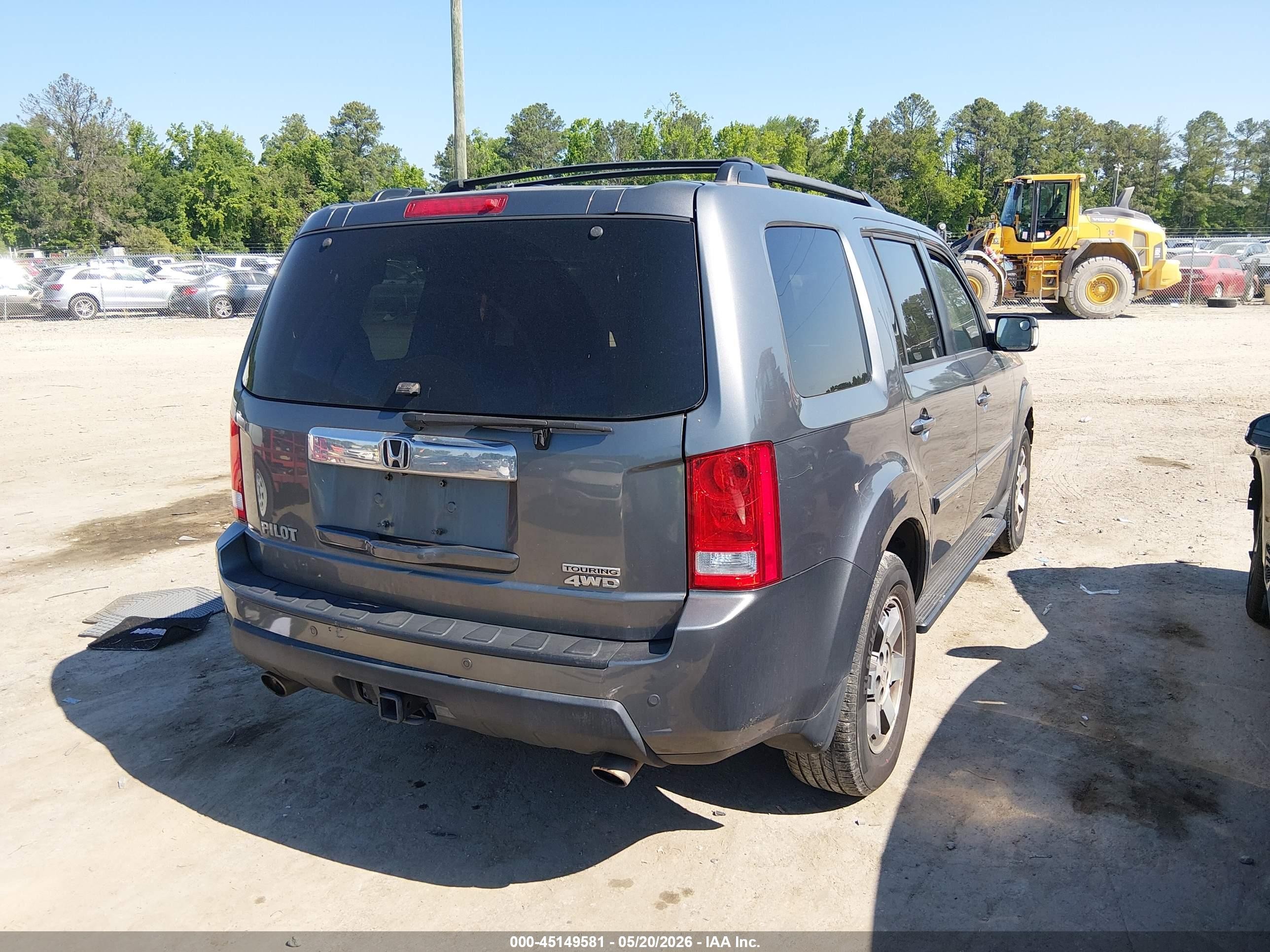 2011 Honda Pilot Touring Gray vin: 5FNYF4H9XBB012589