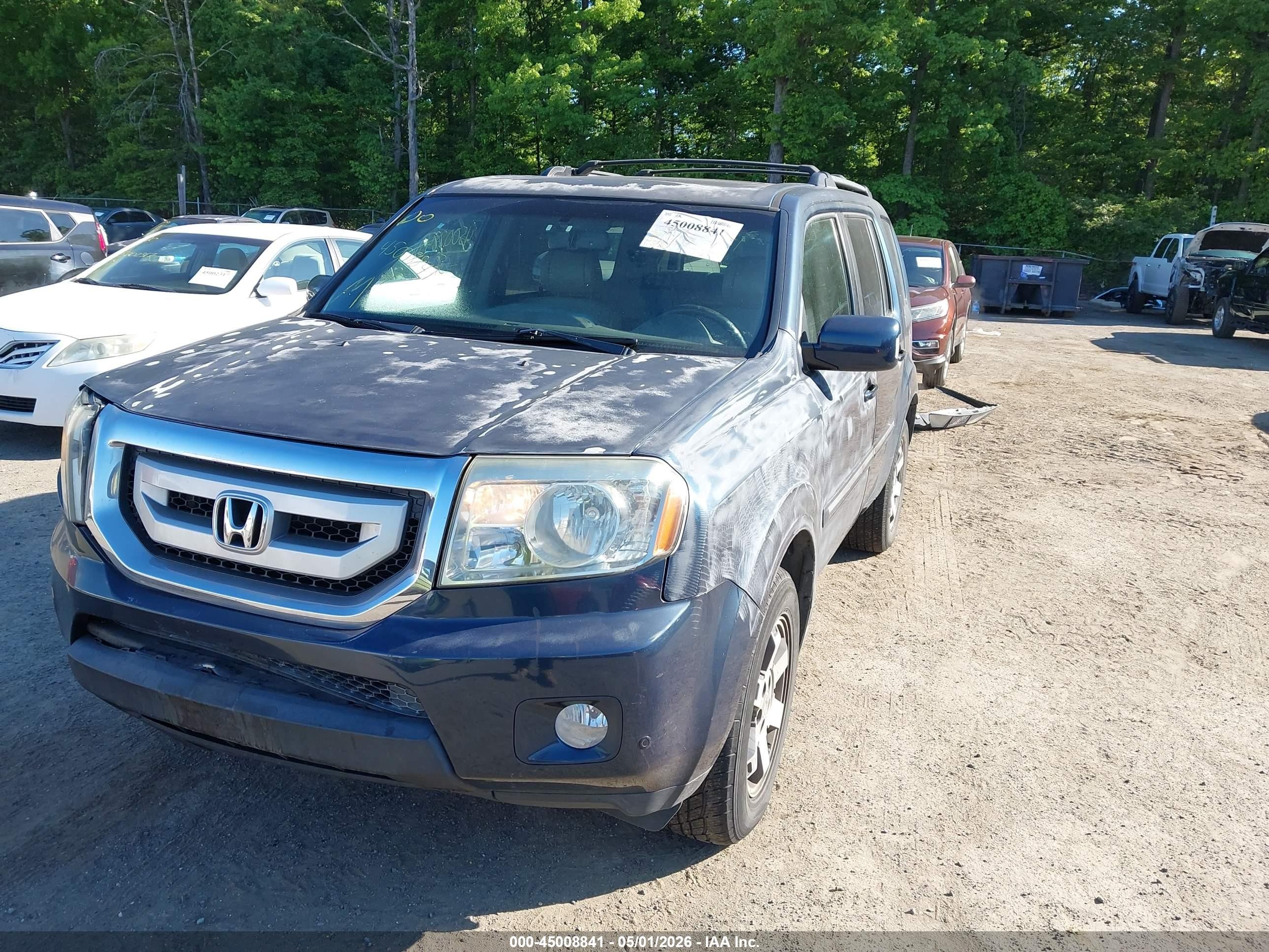2011 Honda Pilot Touring Blue vin: 5FNYF4H9XBB016786
