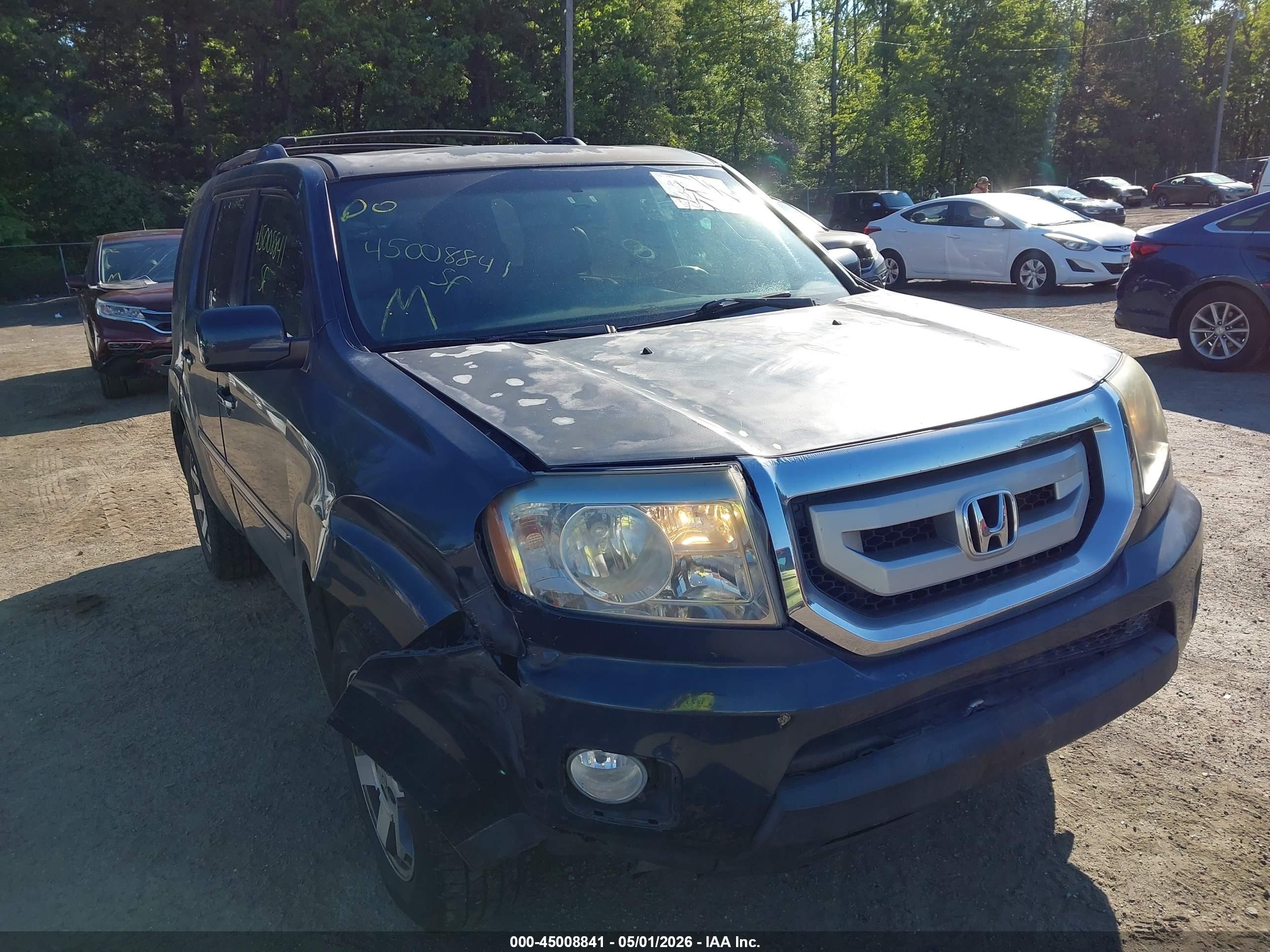 2011 Honda Pilot Touring Blue vin: 5FNYF4H9XBB016786