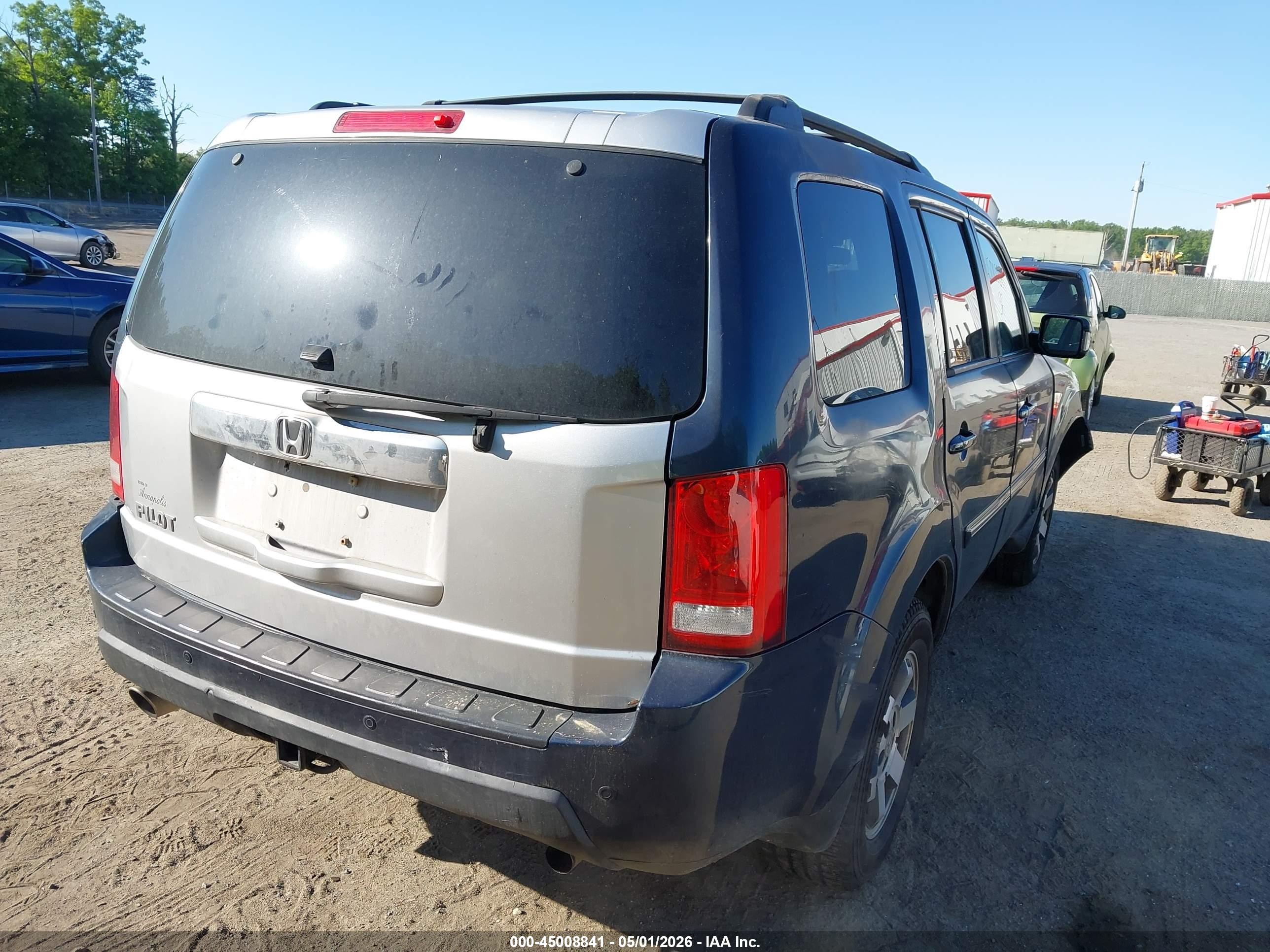 2011 Honda Pilot Touring Blue vin: 5FNYF4H9XBB016786