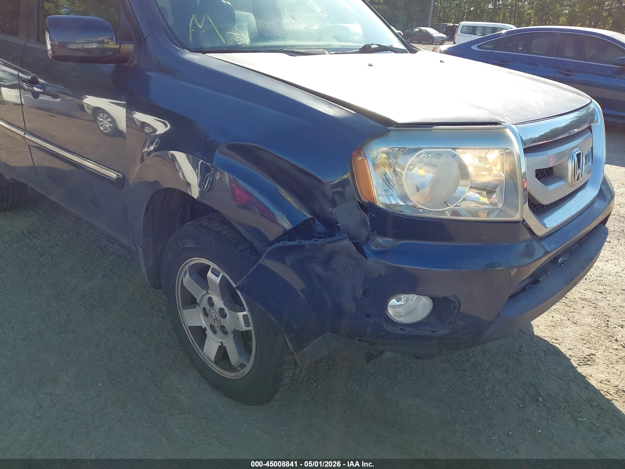 2011 Honda Pilot Touring Blue vin: 5FNYF4H9XBB016786