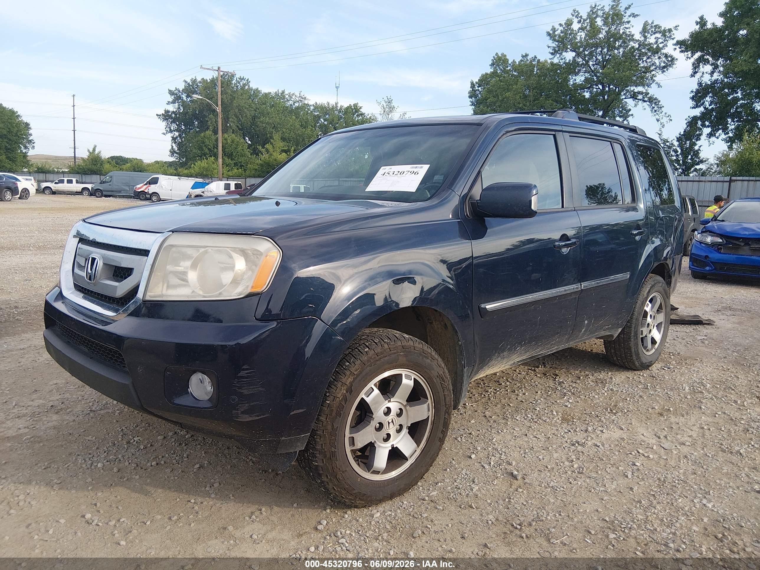 2011 Honda Pilot Touring Синий vin: 5FNYF4H9XBB052848