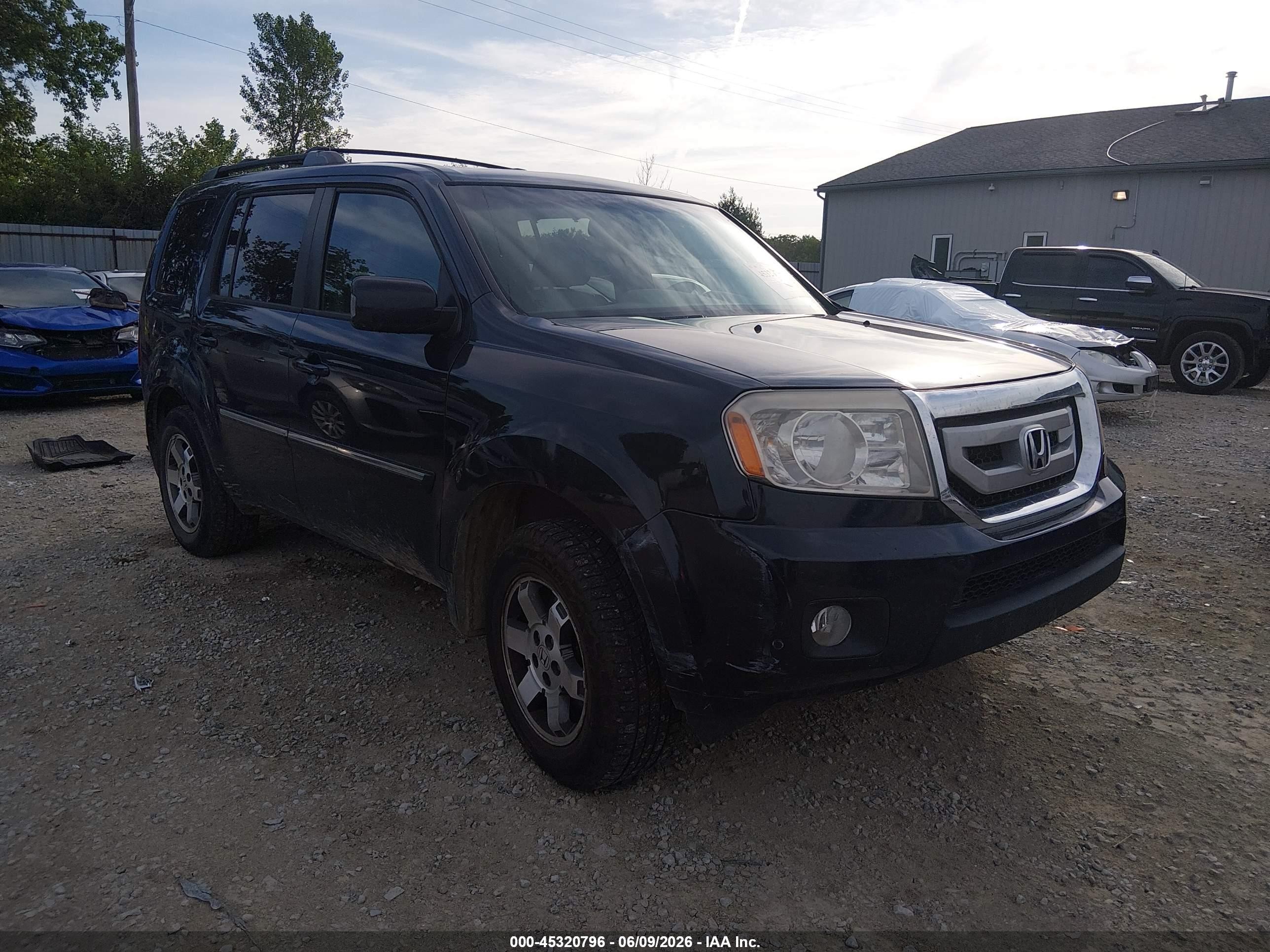 2011 Honda Pilot Touring Синий vin: 5FNYF4H9XBB052848