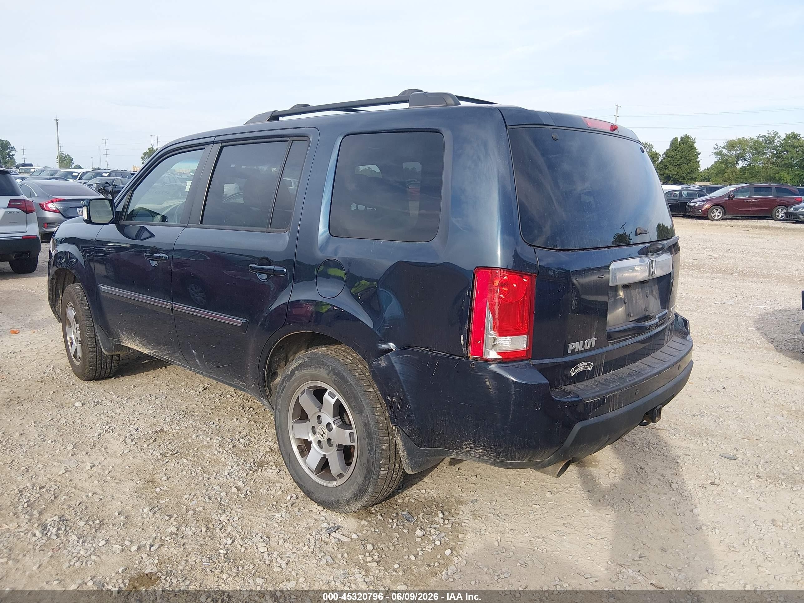 2011 Honda Pilot Touring Синий vin: 5FNYF4H9XBB052848