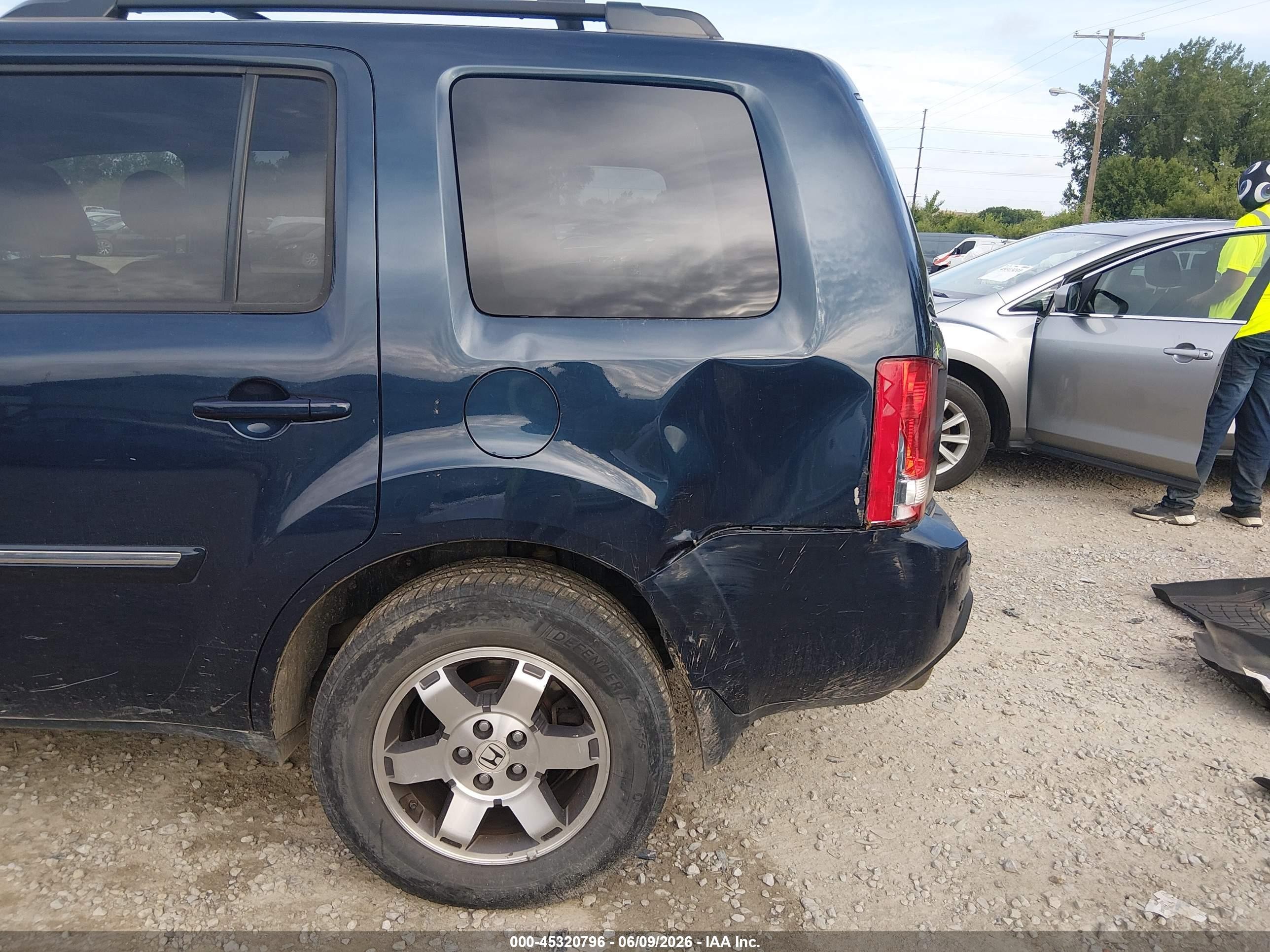 2011 Honda Pilot Touring Синий vin: 5FNYF4H9XBB052848