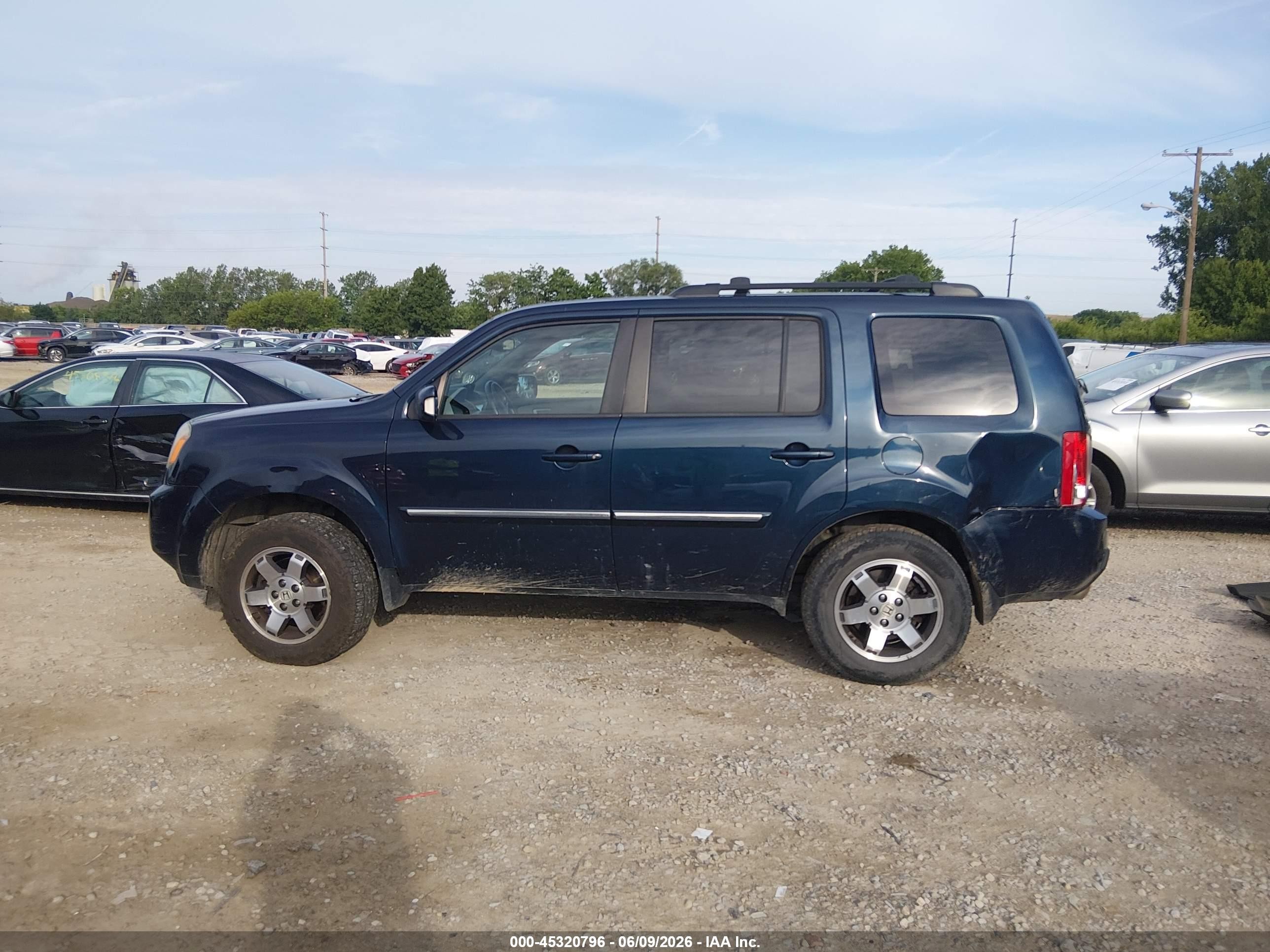 2011 Honda Pilot Touring Синий vin: 5FNYF4H9XBB052848