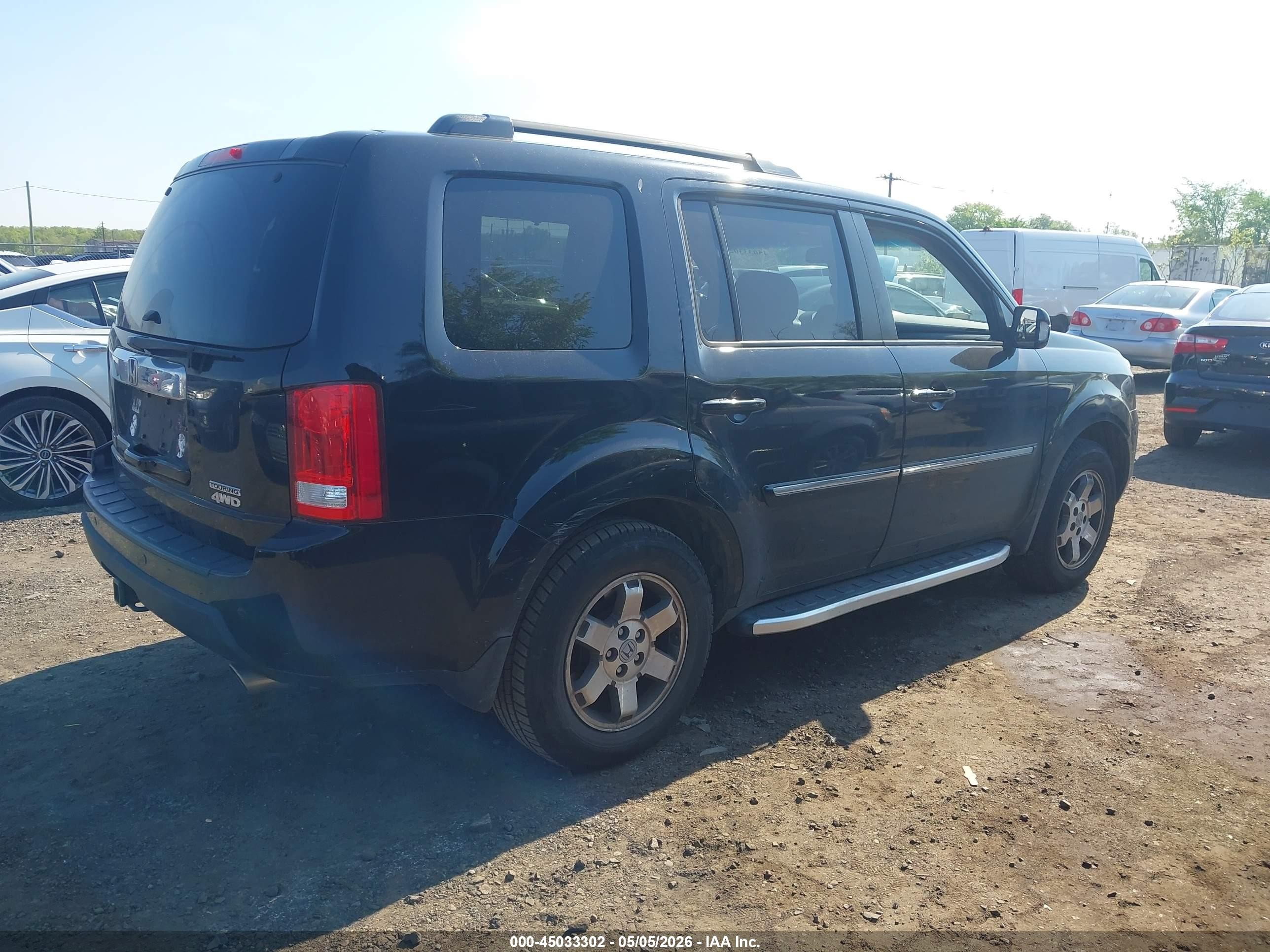 2011 Honda Pilot Touring Черный vin: 5FNYF4H9XBB081296