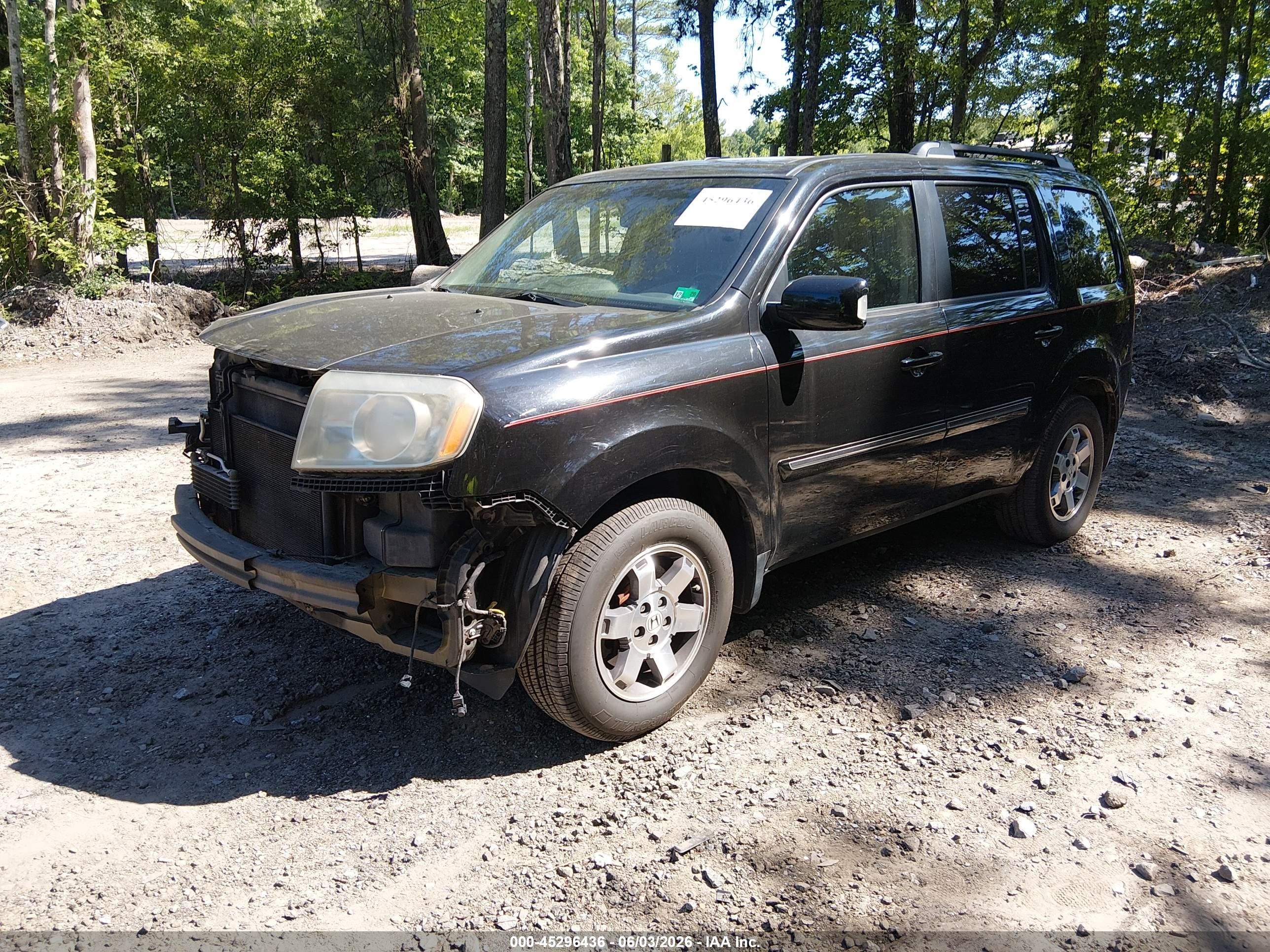 2011 Honda Pilot Touring Black vin: 5FNYF4H9XBB090516