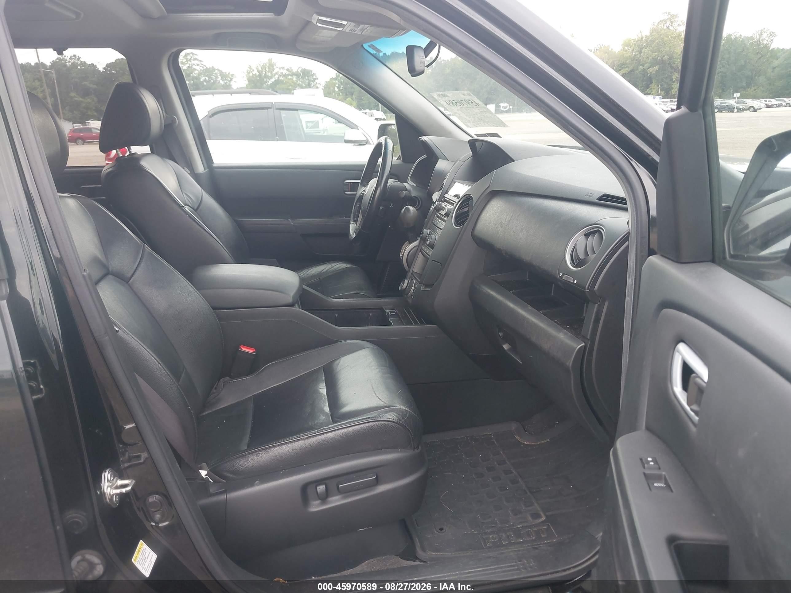 2013 Honda Pilot Touring Black vin: 5FNYF4H9XDB009176
