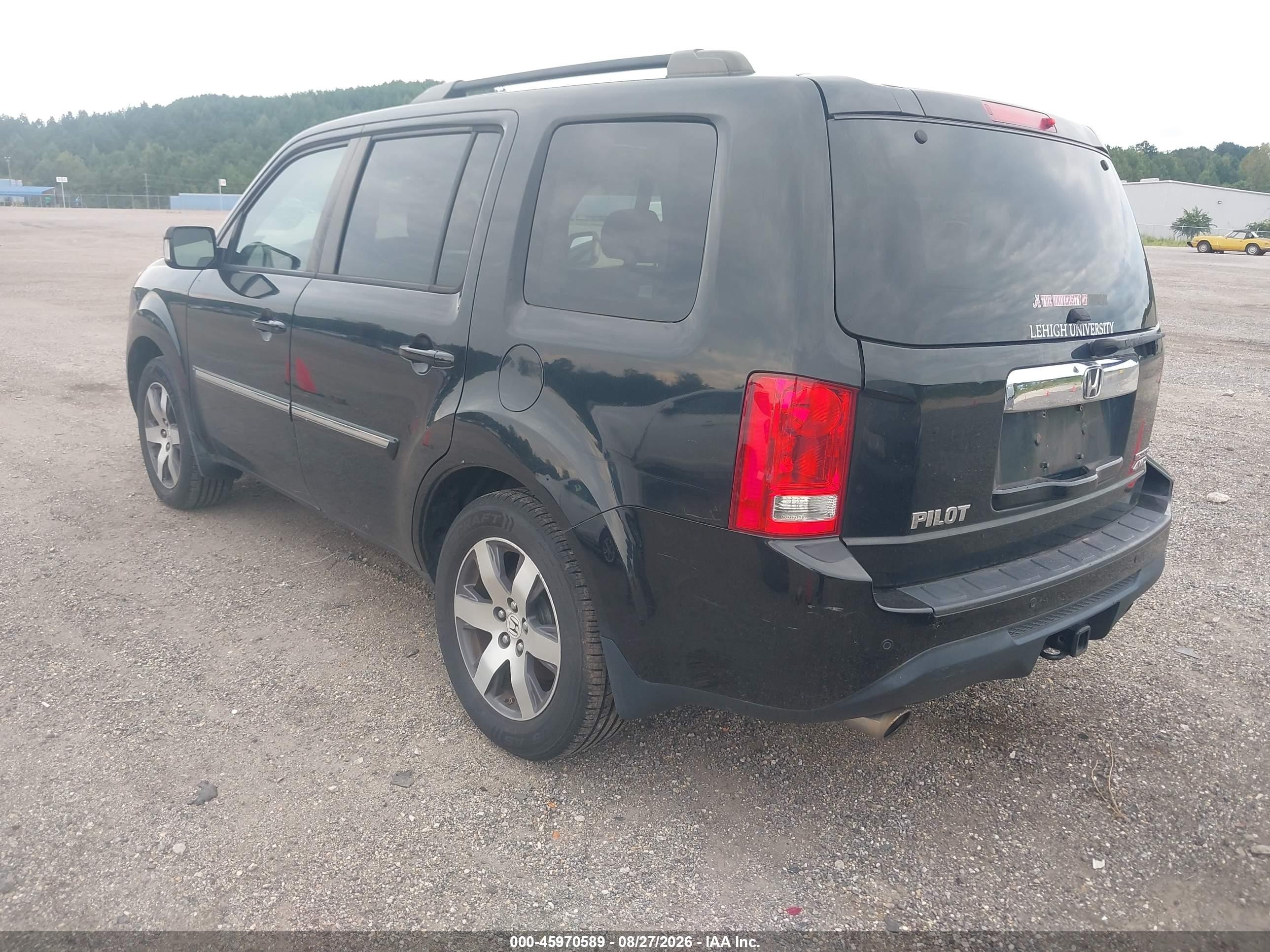 2013 Honda Pilot Touring Black vin: 5FNYF4H9XDB009176