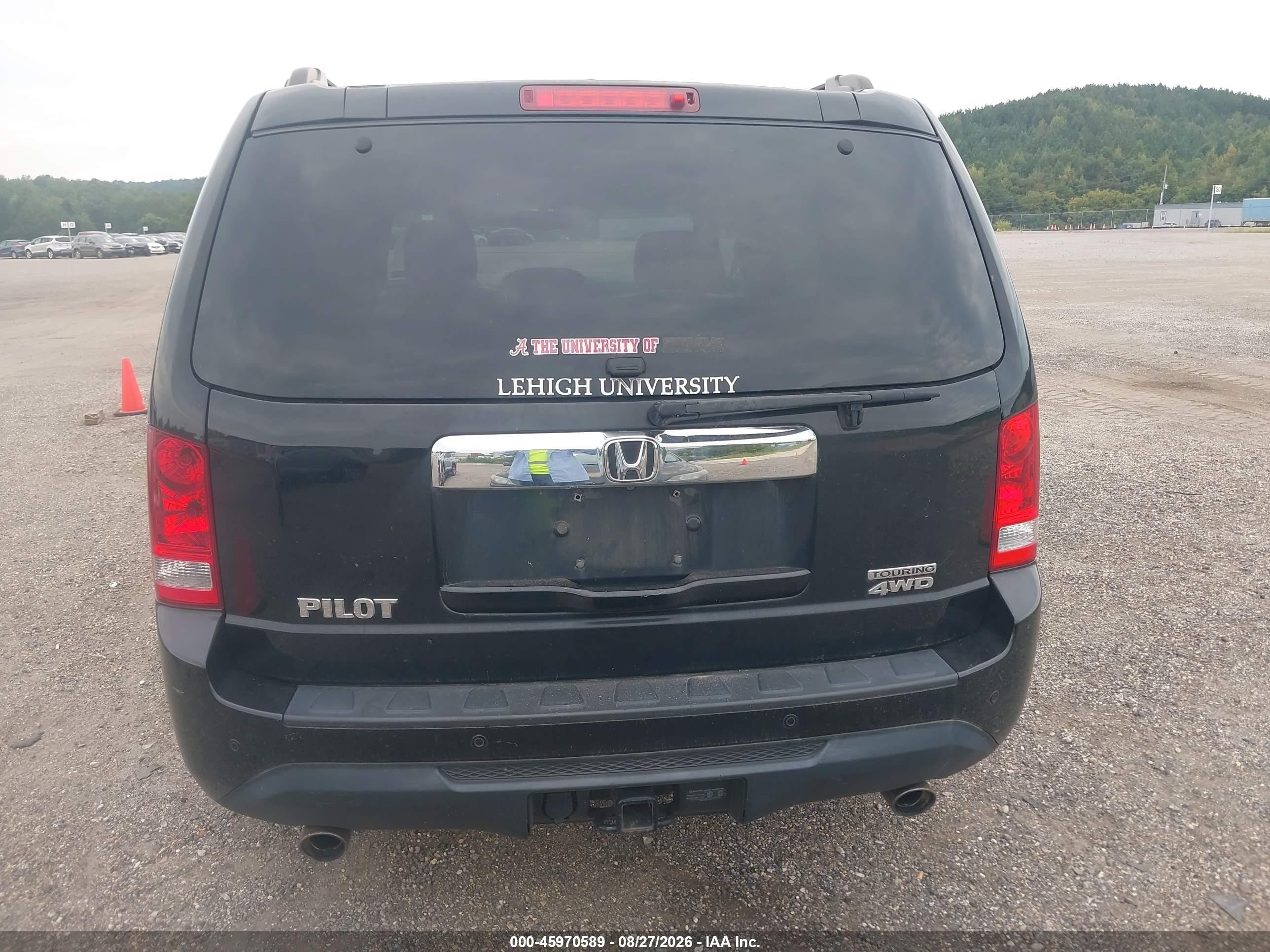 2013 Honda Pilot Touring Black vin: 5FNYF4H9XDB009176