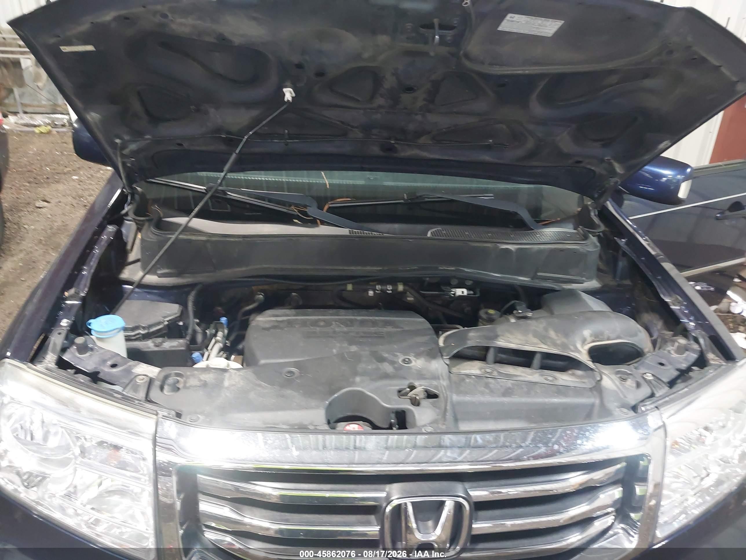 2013 Honda Pilot Touring Blue vin: 5FNYF4H9XDB070561