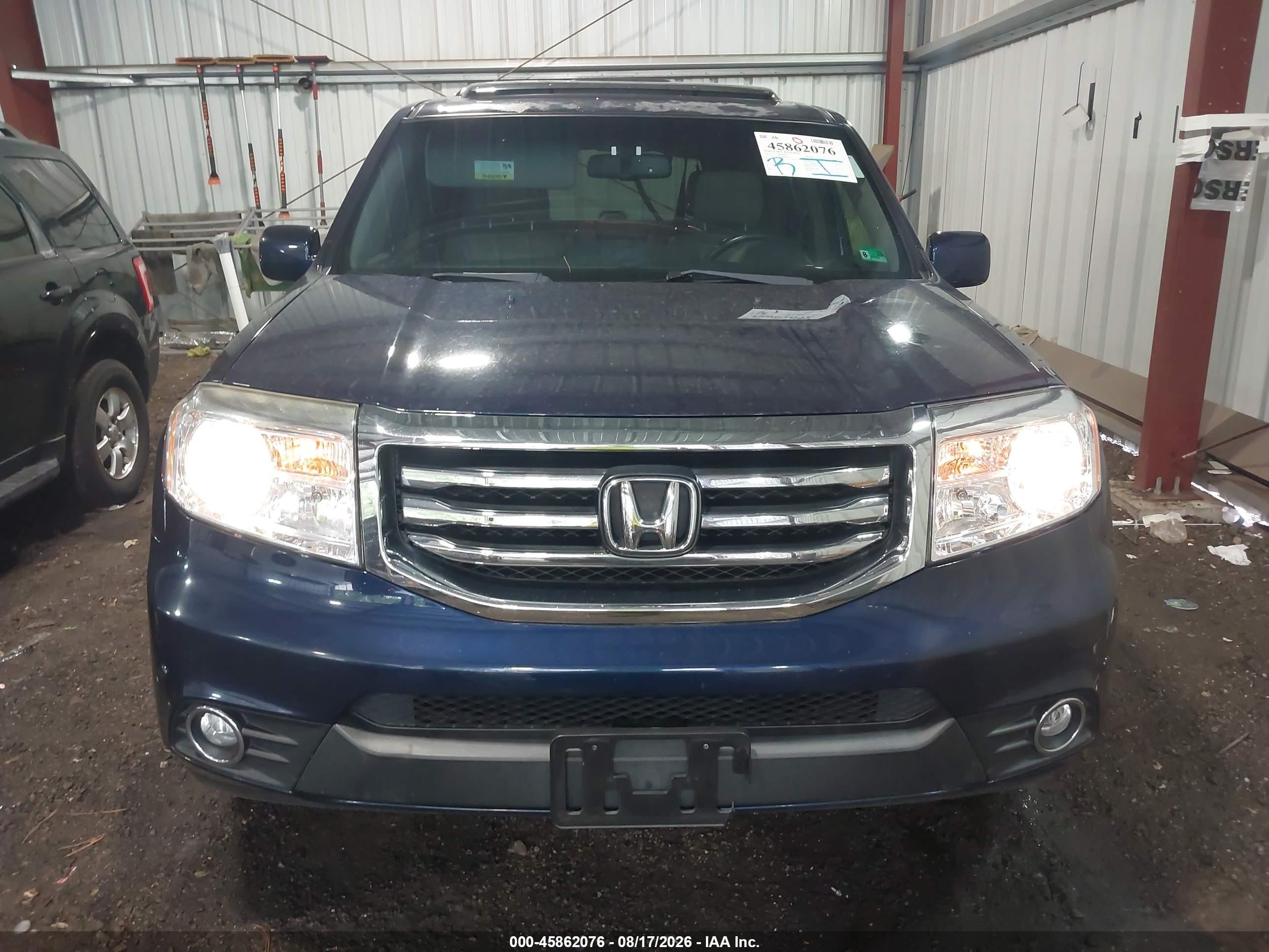 2013 Honda Pilot Touring Blue vin: 5FNYF4H9XDB070561