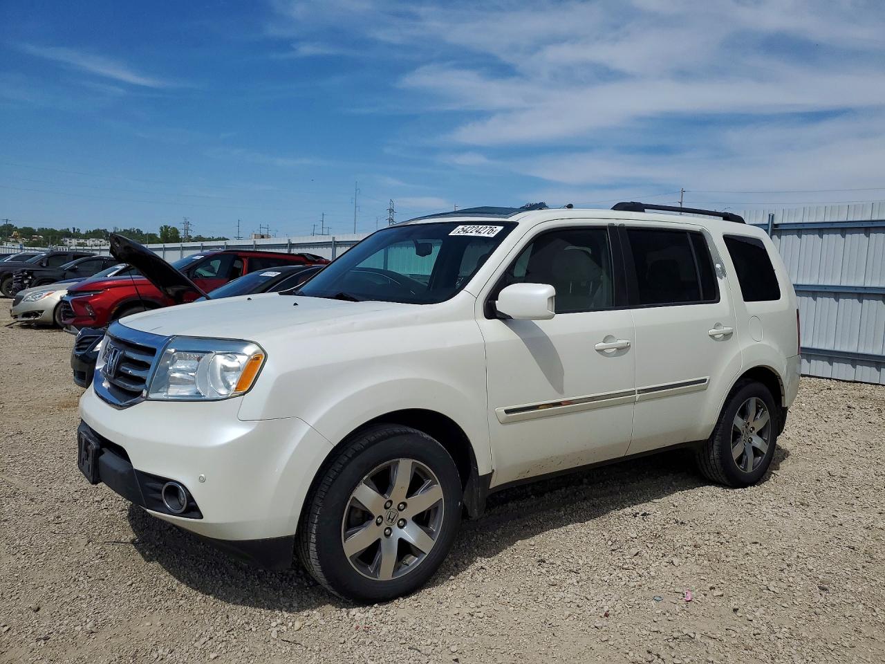 2014 Honda Pilot Touring White vin: 5FNYF4H9XEB006649