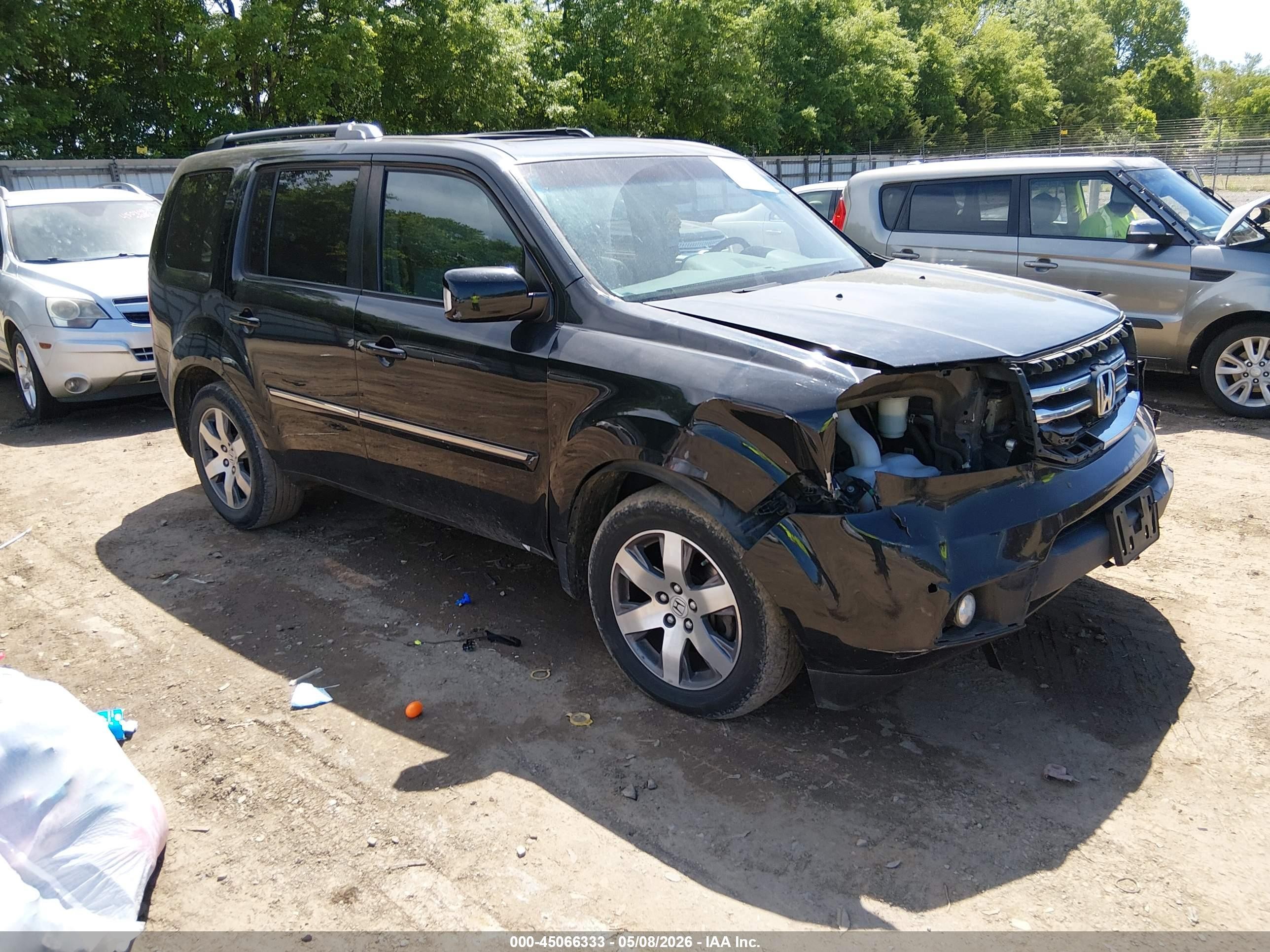 2014 Honda Pilot Touring Black vin: 5FNYF4H9XEB055091