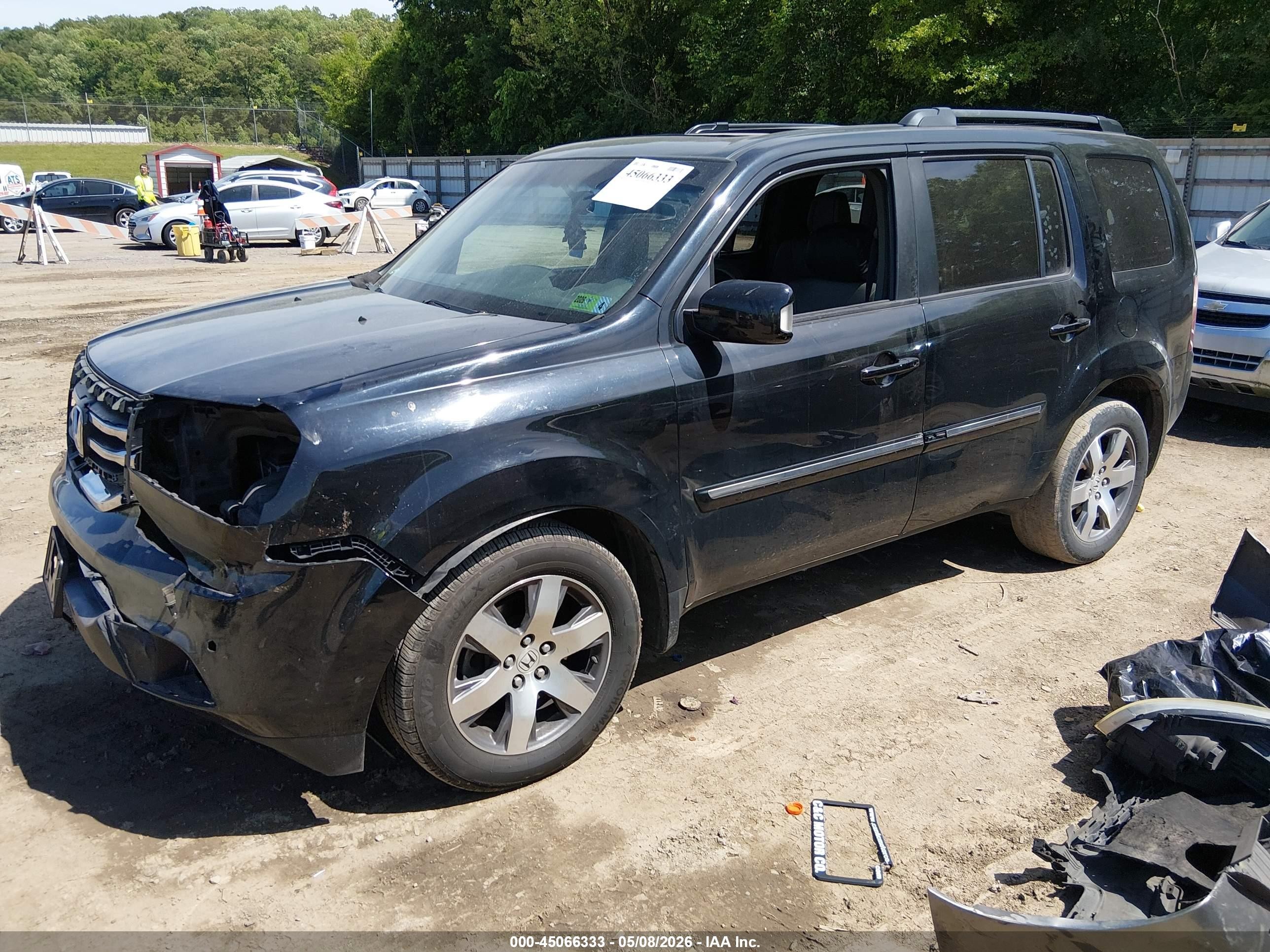2014 Honda Pilot Touring Black vin: 5FNYF4H9XEB055091