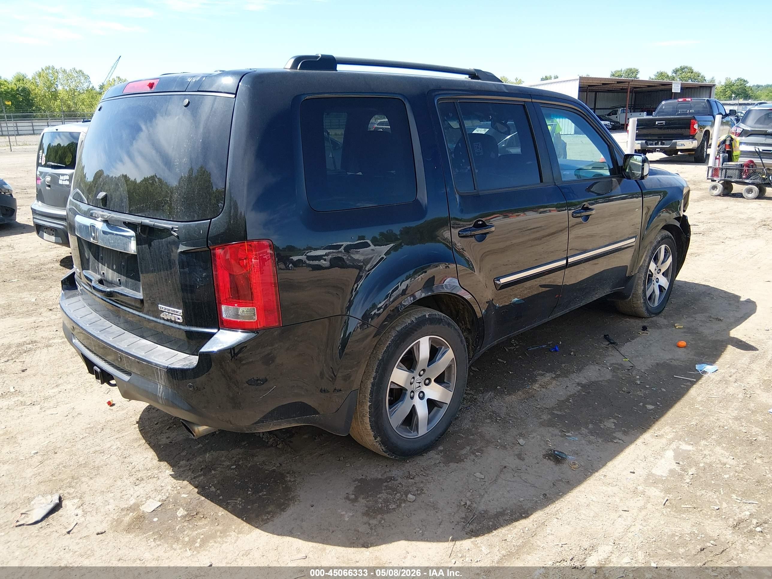 2014 Honda Pilot Touring Black vin: 5FNYF4H9XEB055091