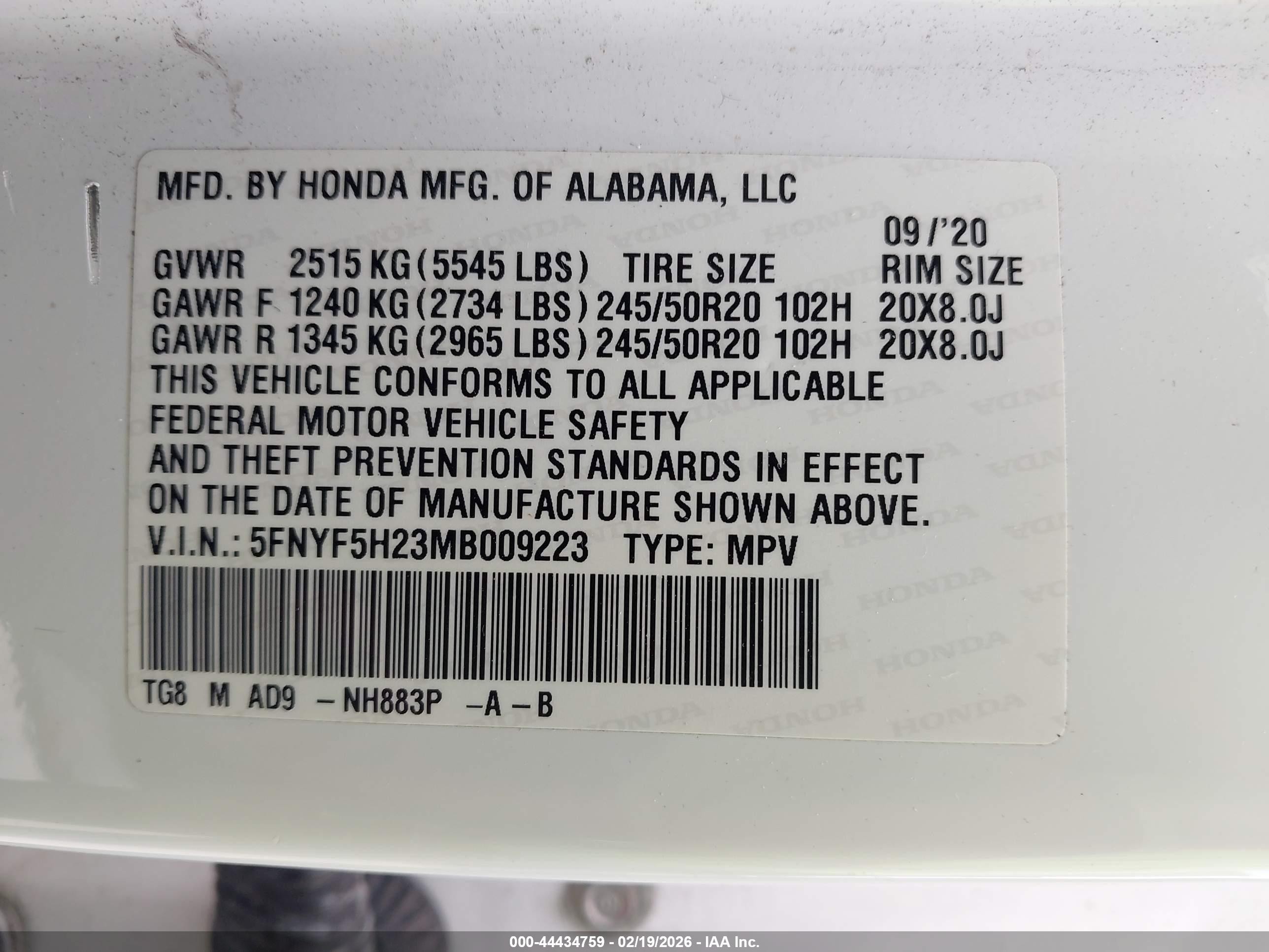 2021 Honda Pilot 2wd Special Edition White vin: 5FNYF5H23MB009223