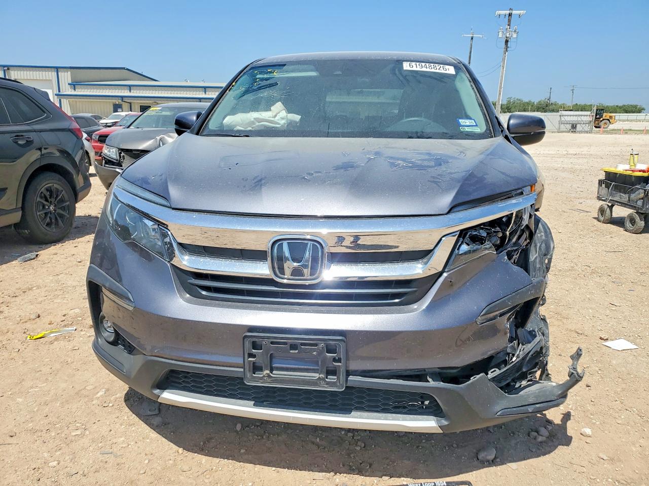 2021 Honda Pilot Ex Gray vin: 5FNYF5H30MB030149