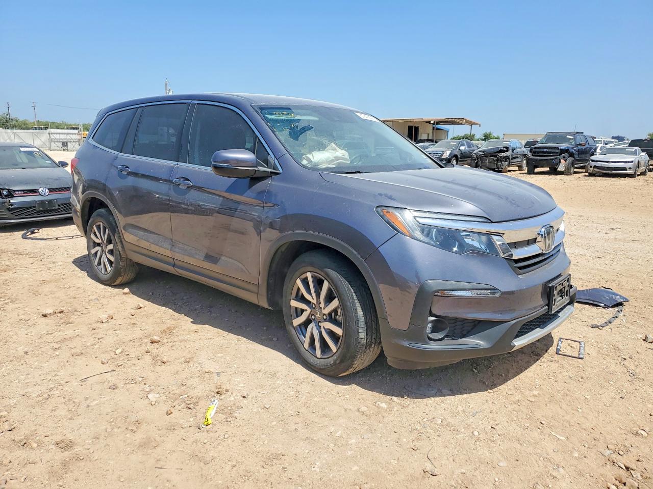 2021 Honda Pilot Ex Gray vin: 5FNYF5H30MB030149