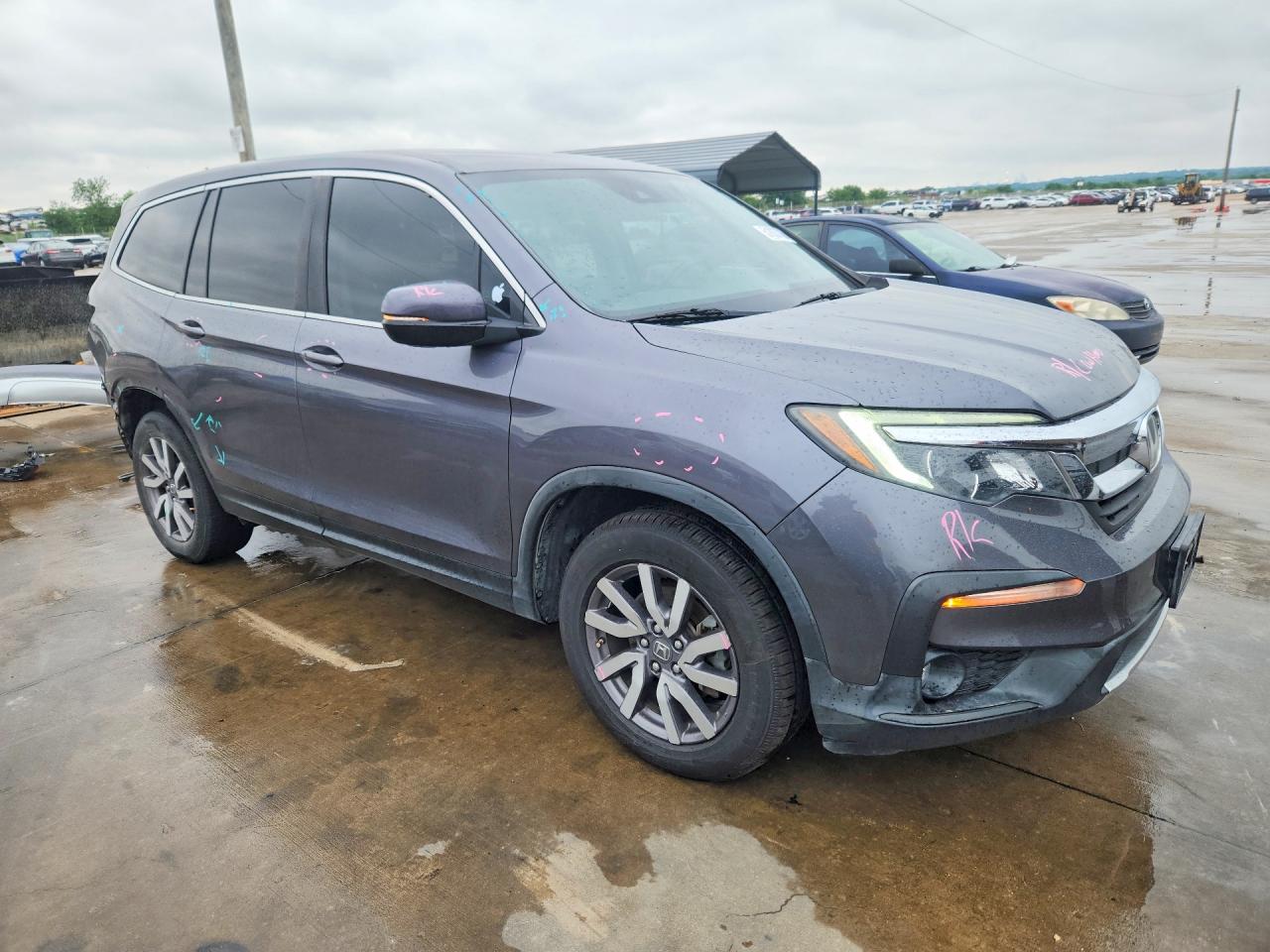 2020 Honda Pilot Ex Gray vin: 5FNYF5H31LB027758