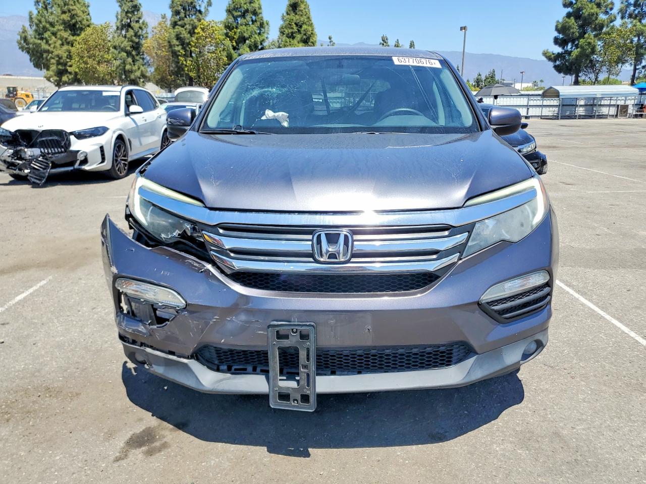 2017 Honda Pilot Ex Gray vin: 5FNYF5H33HB014632