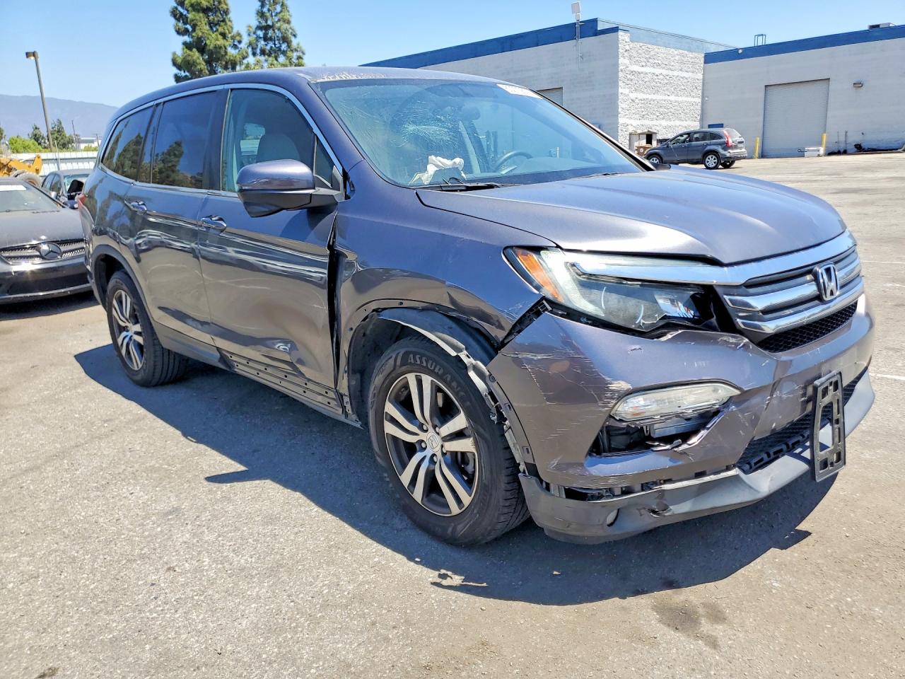 2017 Honda Pilot Ex Gray vin: 5FNYF5H33HB014632