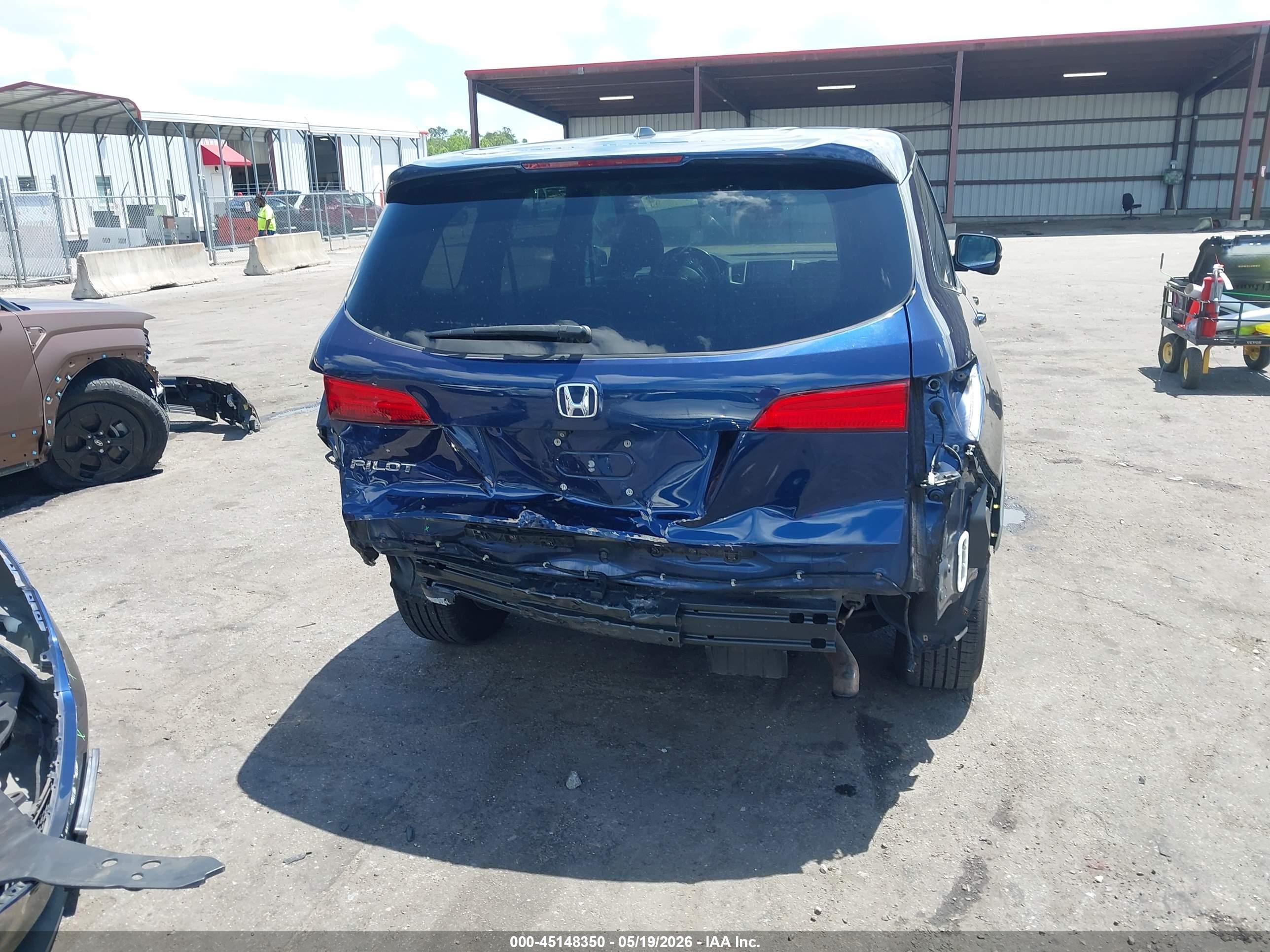 2017 Honda Pilot Ex Blue vin: 5FNYF5H3XHB008231