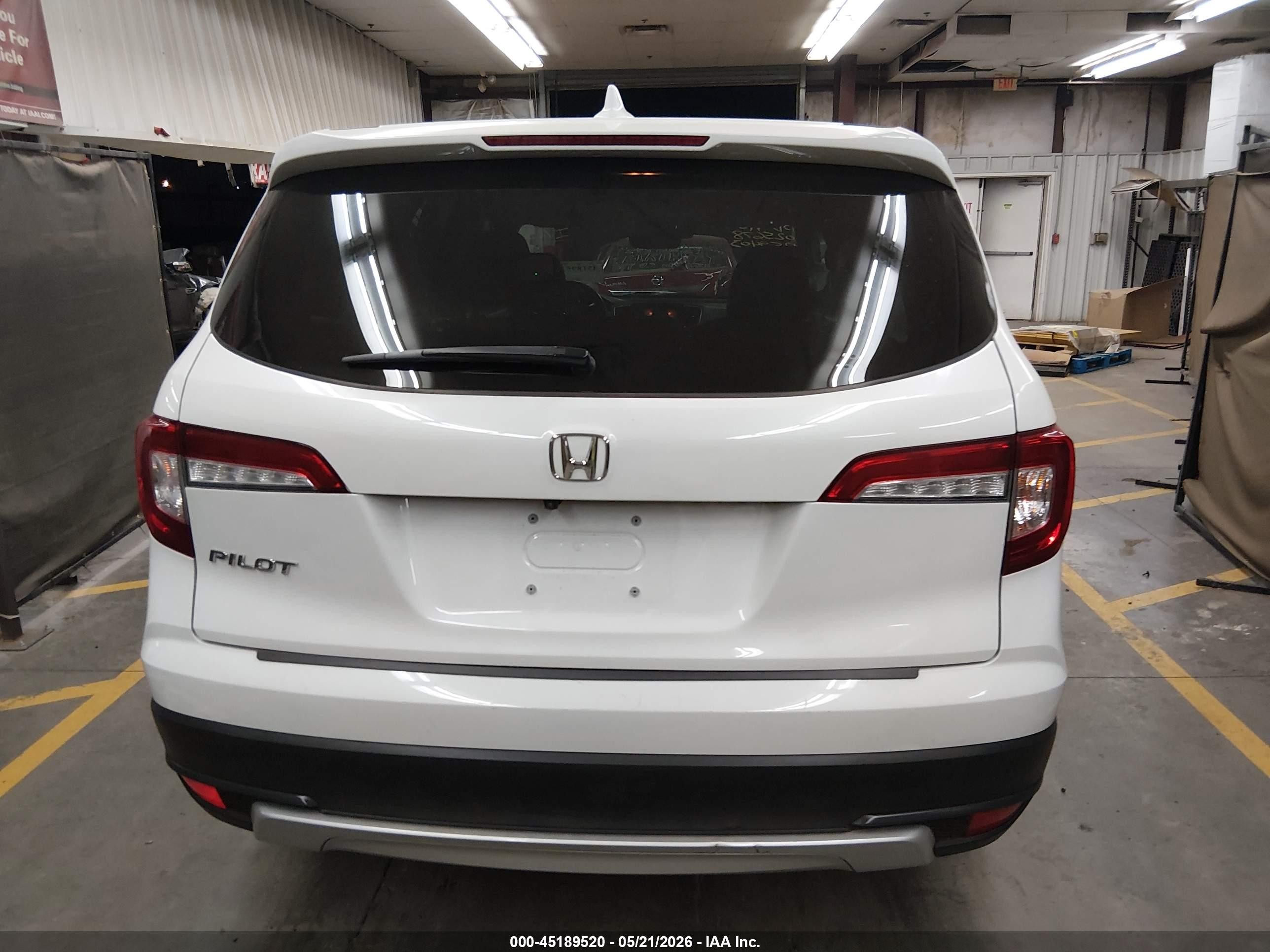 2021 Honda Pilot 2wd Ex-l White vin: 5FNYF5H50MB025678