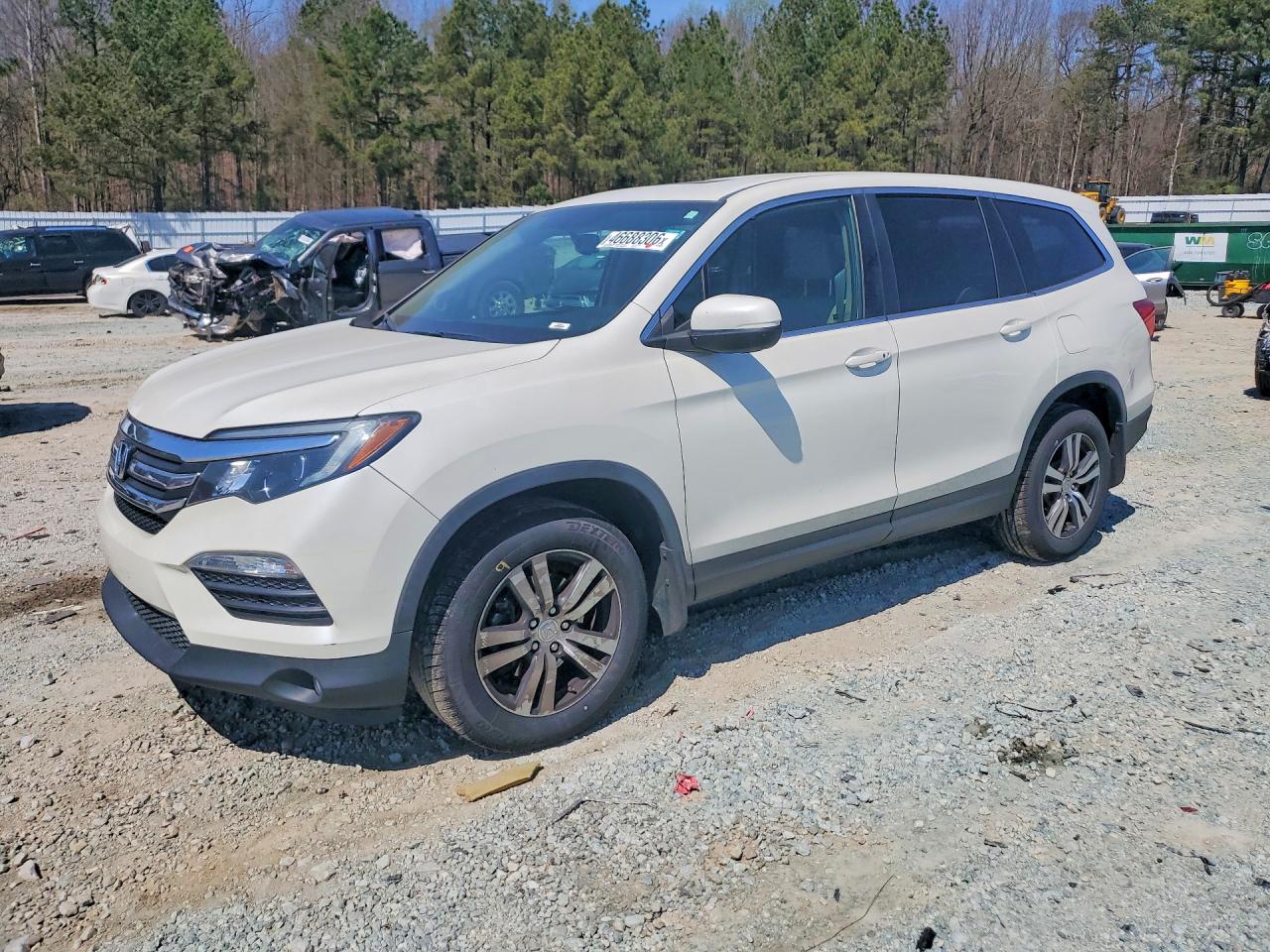 2017 Honda Pilot Exl White vin: 5FNYF5H52HB037949