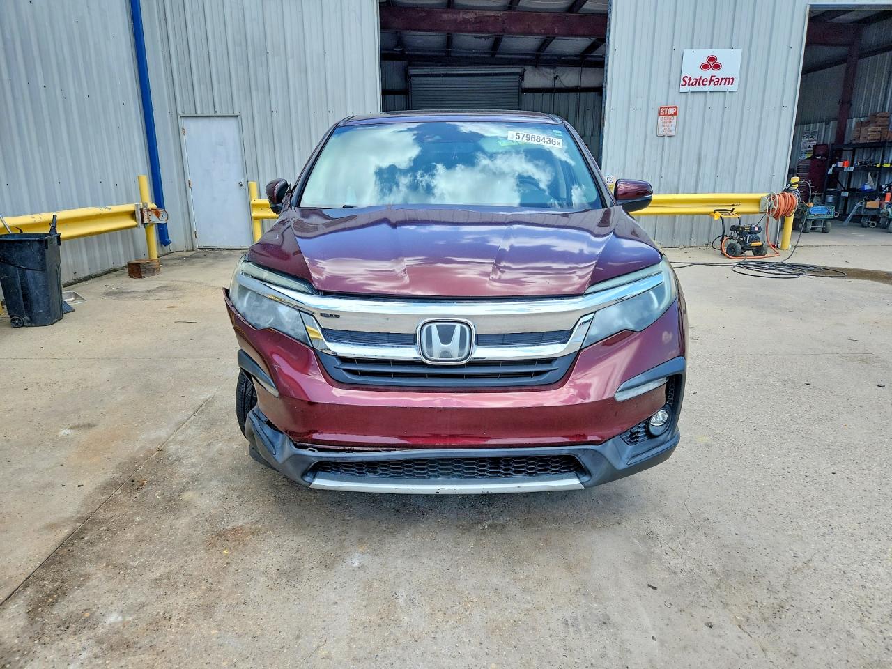 2019 Honda Pilot Exl Бордовый vin: 5FNYF5H52KB017787