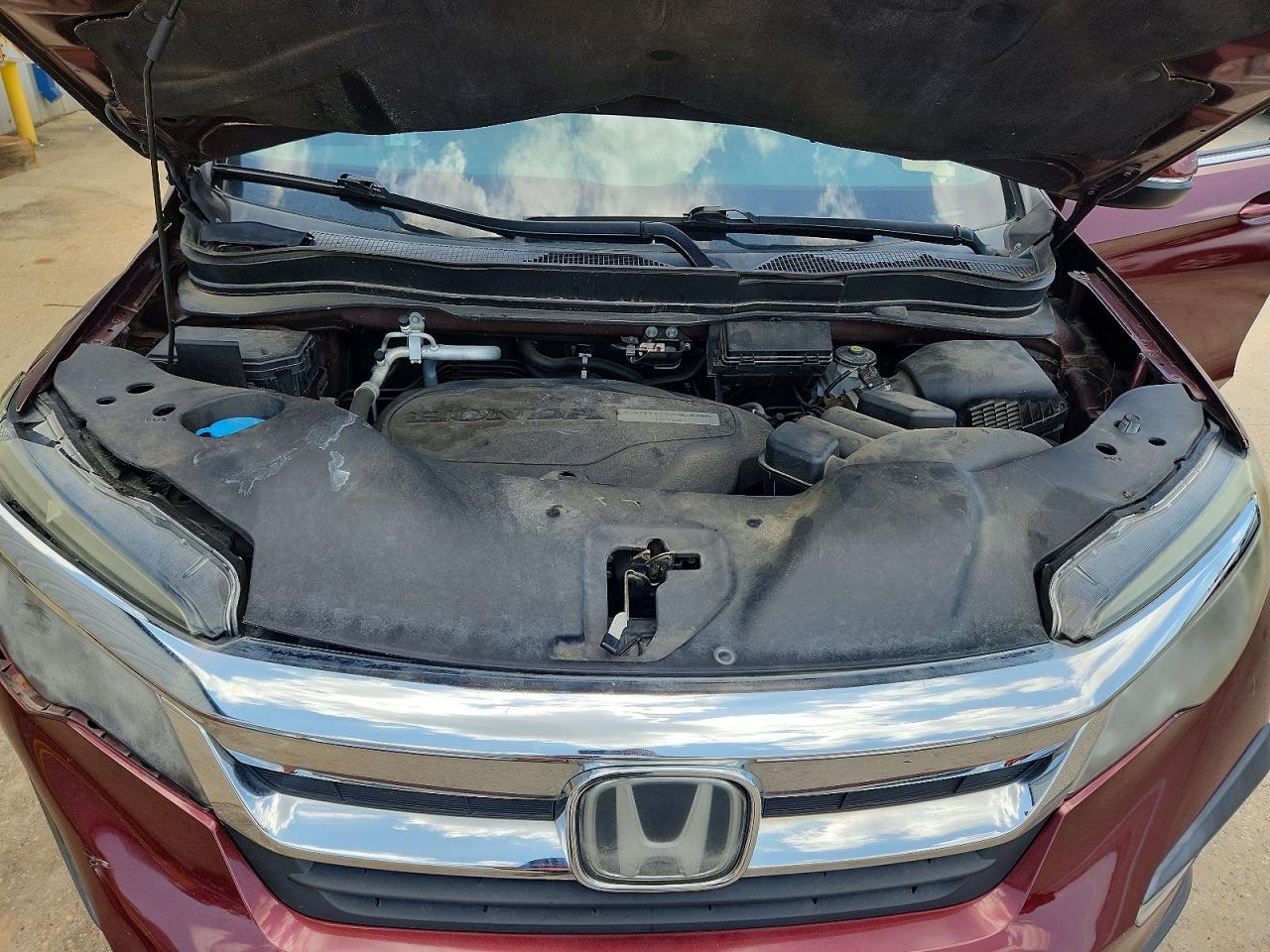 2019 Honda Pilot Exl Бордовый vin: 5FNYF5H52KB017787