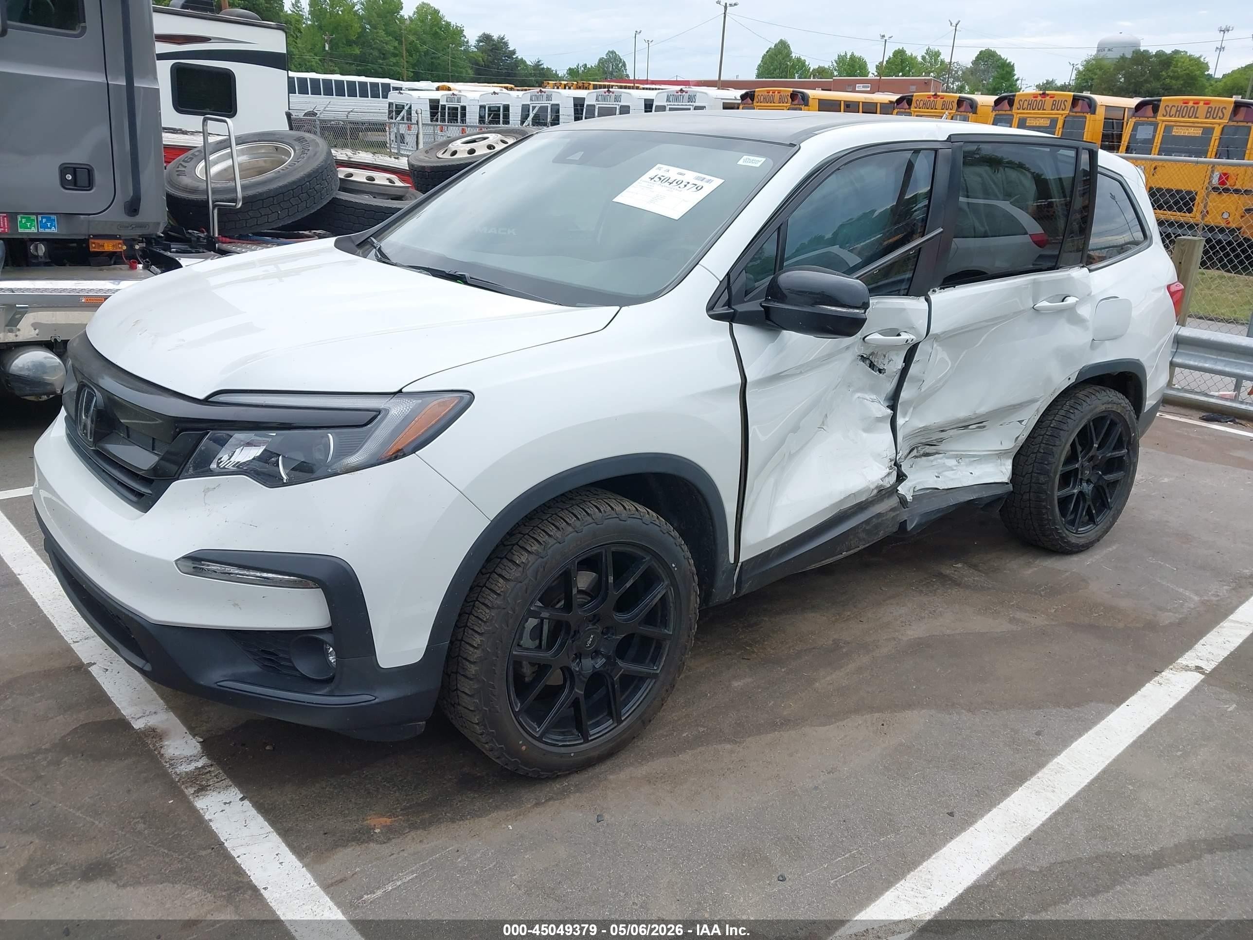 2021 Honda Pilot 2wd Ex-l Белый vin: 5FNYF5H53MB044838