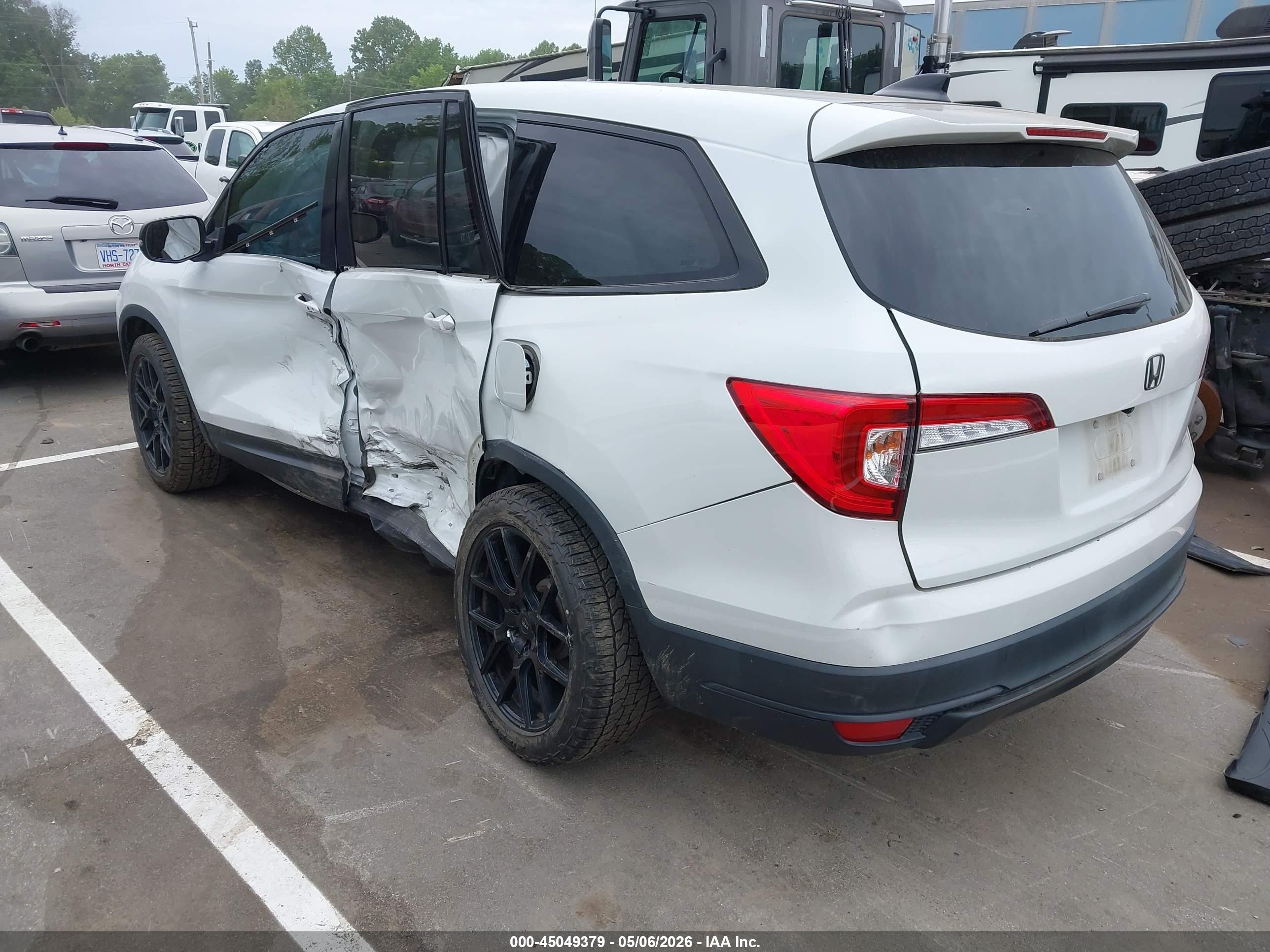 2021 Honda Pilot 2wd Ex-l Белый vin: 5FNYF5H53MB044838