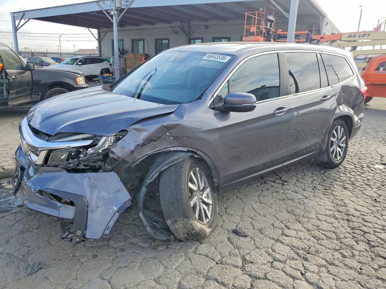 2019 Honda Pilot Exl Серый vin: 5FNYF5H54KB036938