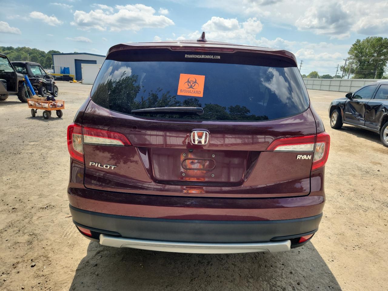 2021 Honda Pilot Exl Темно-бордовый vin: 5FNYF5H54MB047506