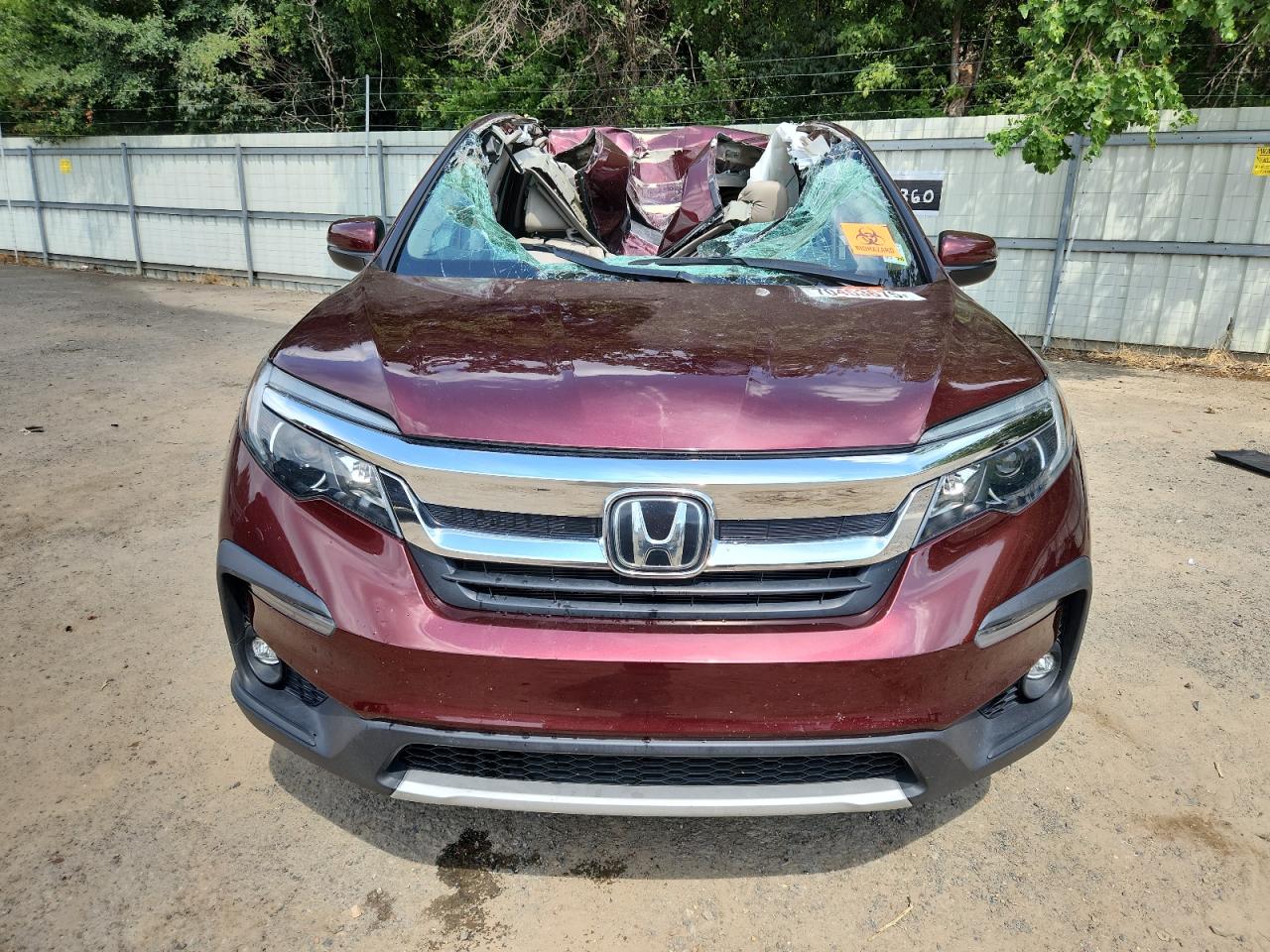 2021 Honda Pilot Exl Темно-бордовый vin: 5FNYF5H54MB047506